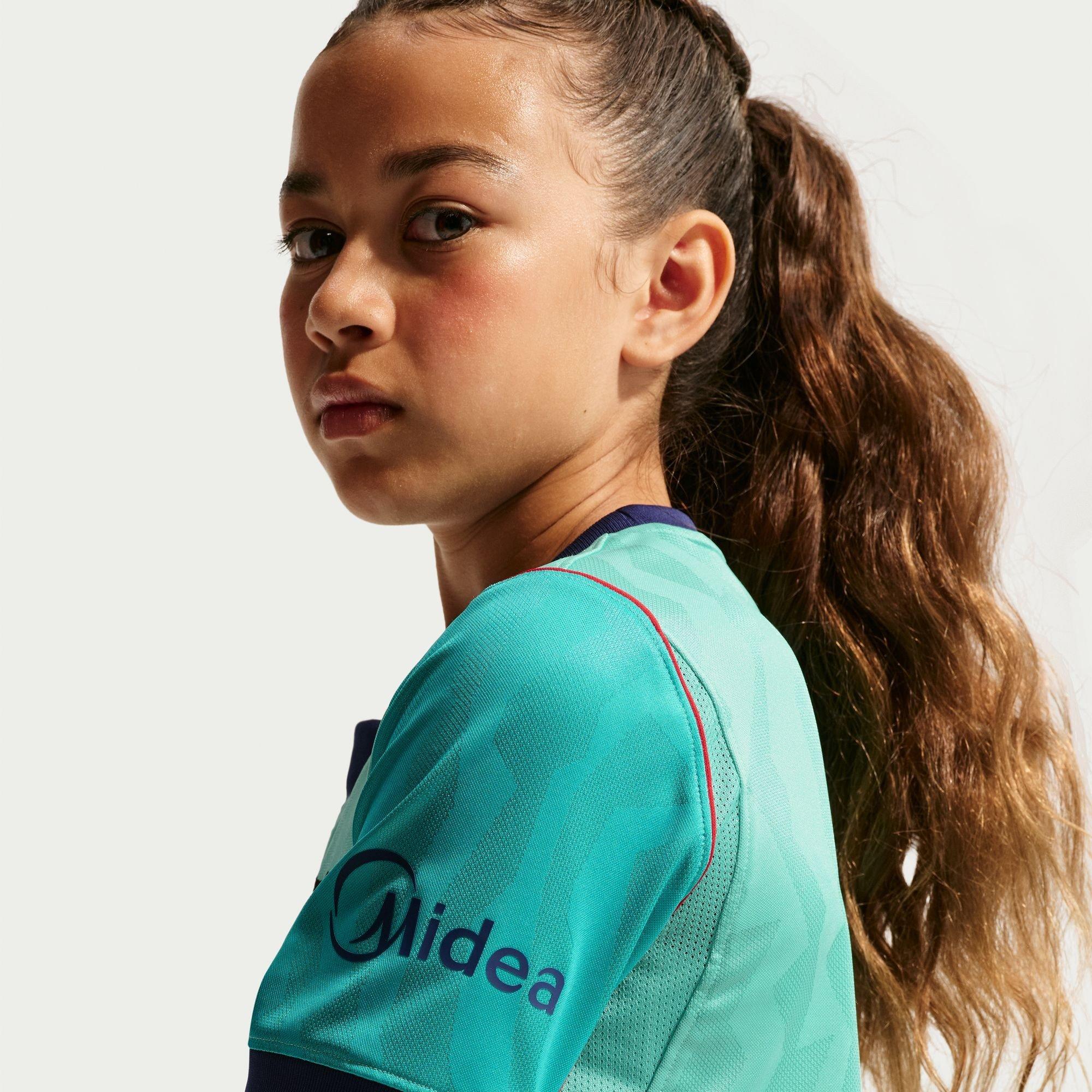 Blauw/Rood - Nike - Kids Barcelona Third 26/27 Short-Sleeve Dri-FIT Football Shirt - 10