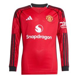 adidas Manchester United Long Sleeve Home Shirt 2025 2026 Juniors