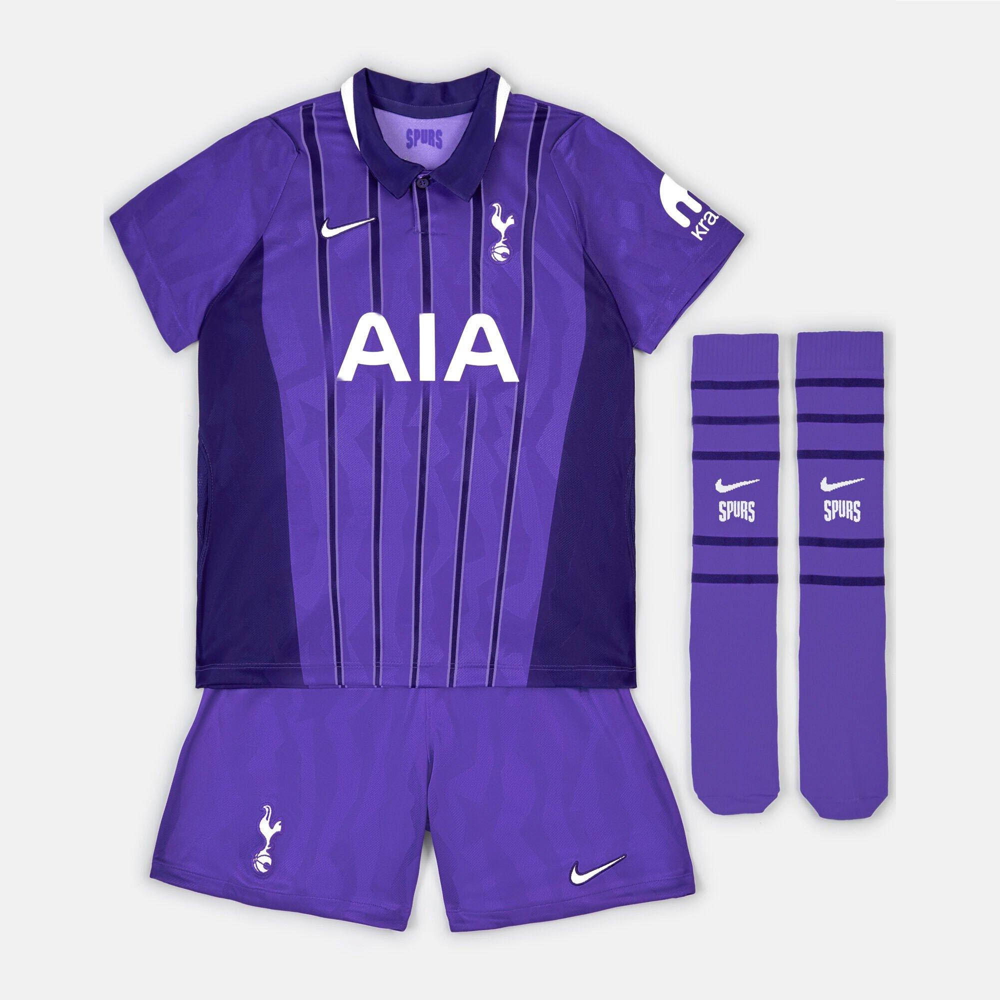 Nike Kids' Tottenham Hotspur Third 2024/25 Shirt and Shorts Mini Kit