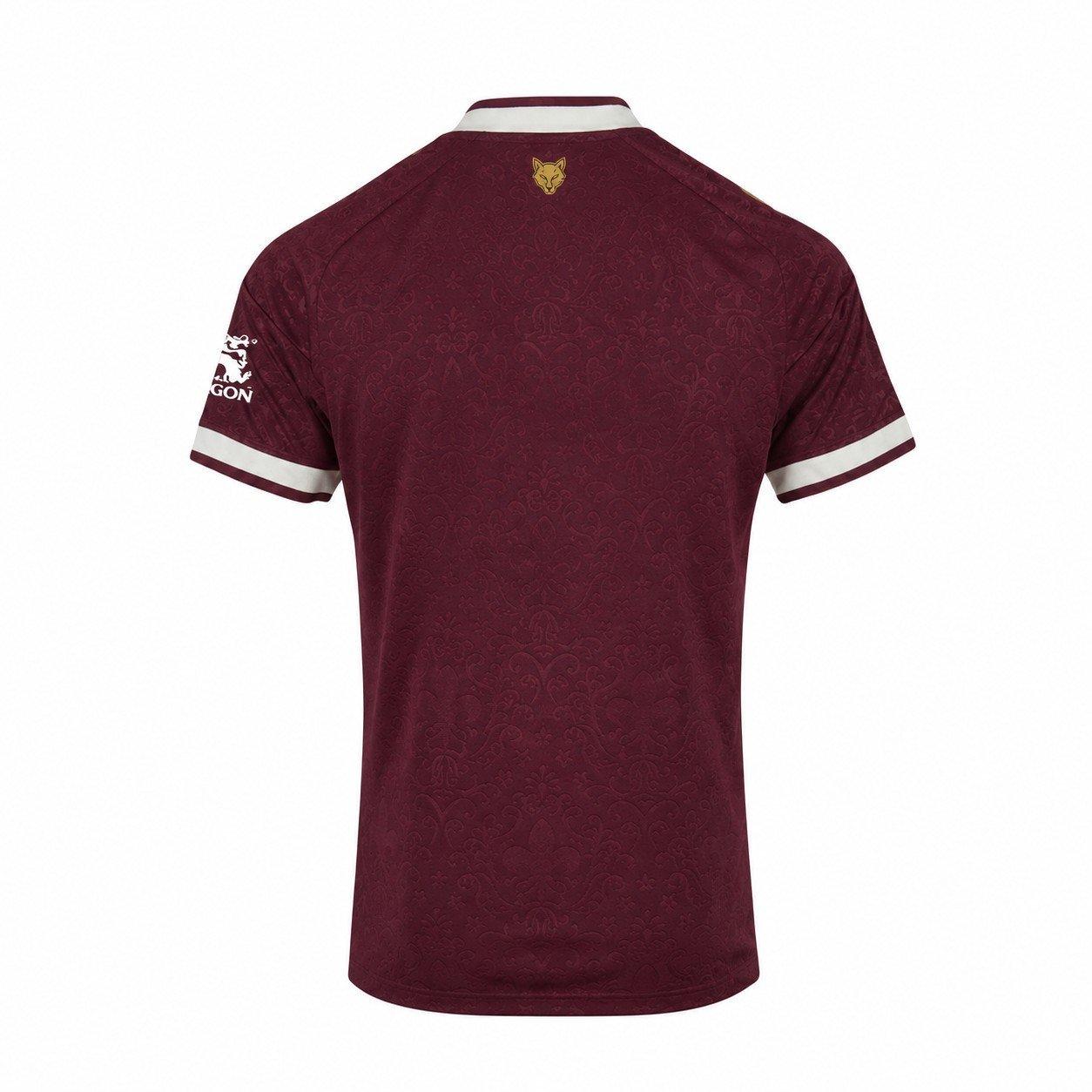 Maroon/Guld - adidas - Kids' Leicester City Away 2025/26 Short-Sleeve Football Shirt - 2