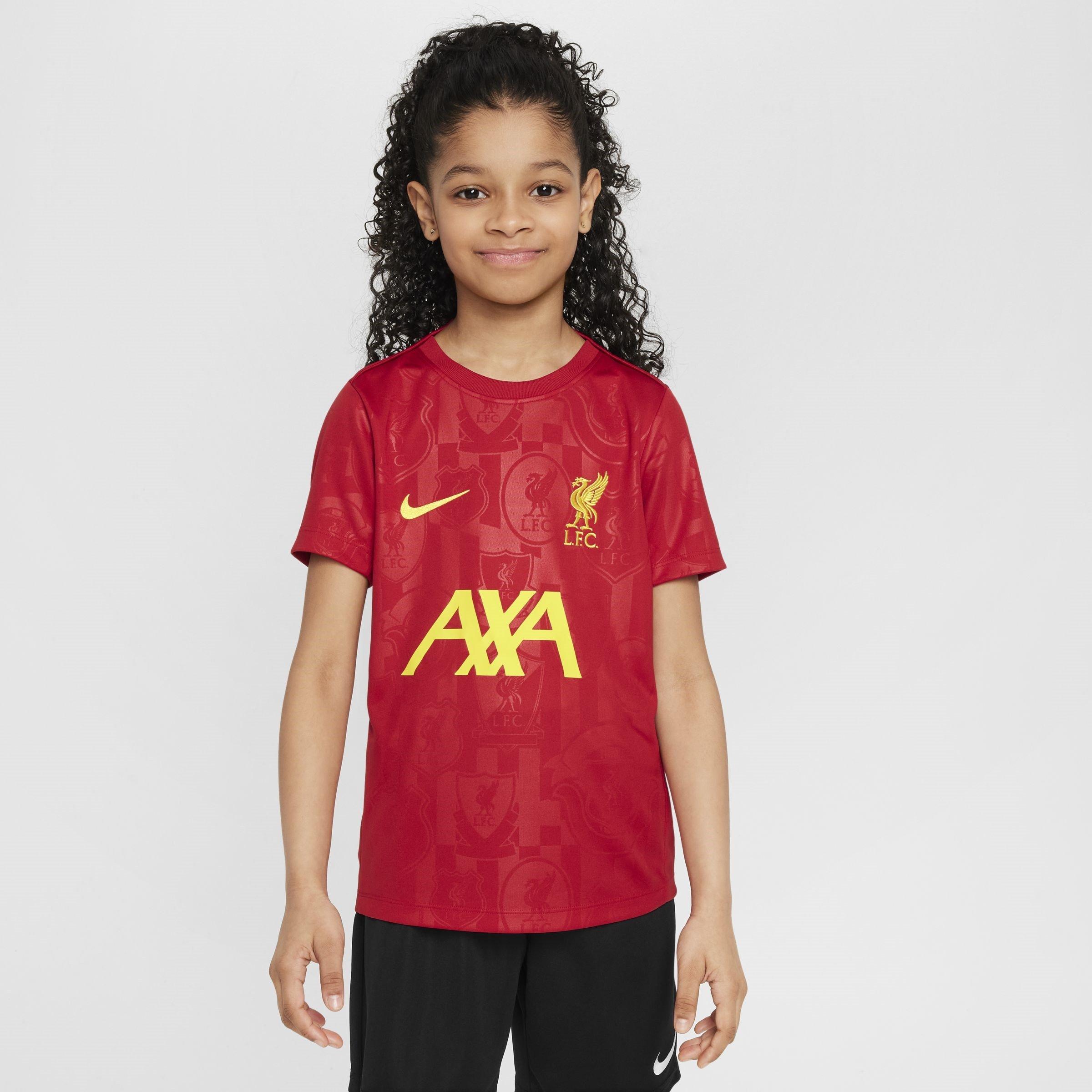 Nike Boys Liverpool Academy Pro Pre Match Shirt 2024 2025 Juniors - Red - 9-10 (M)