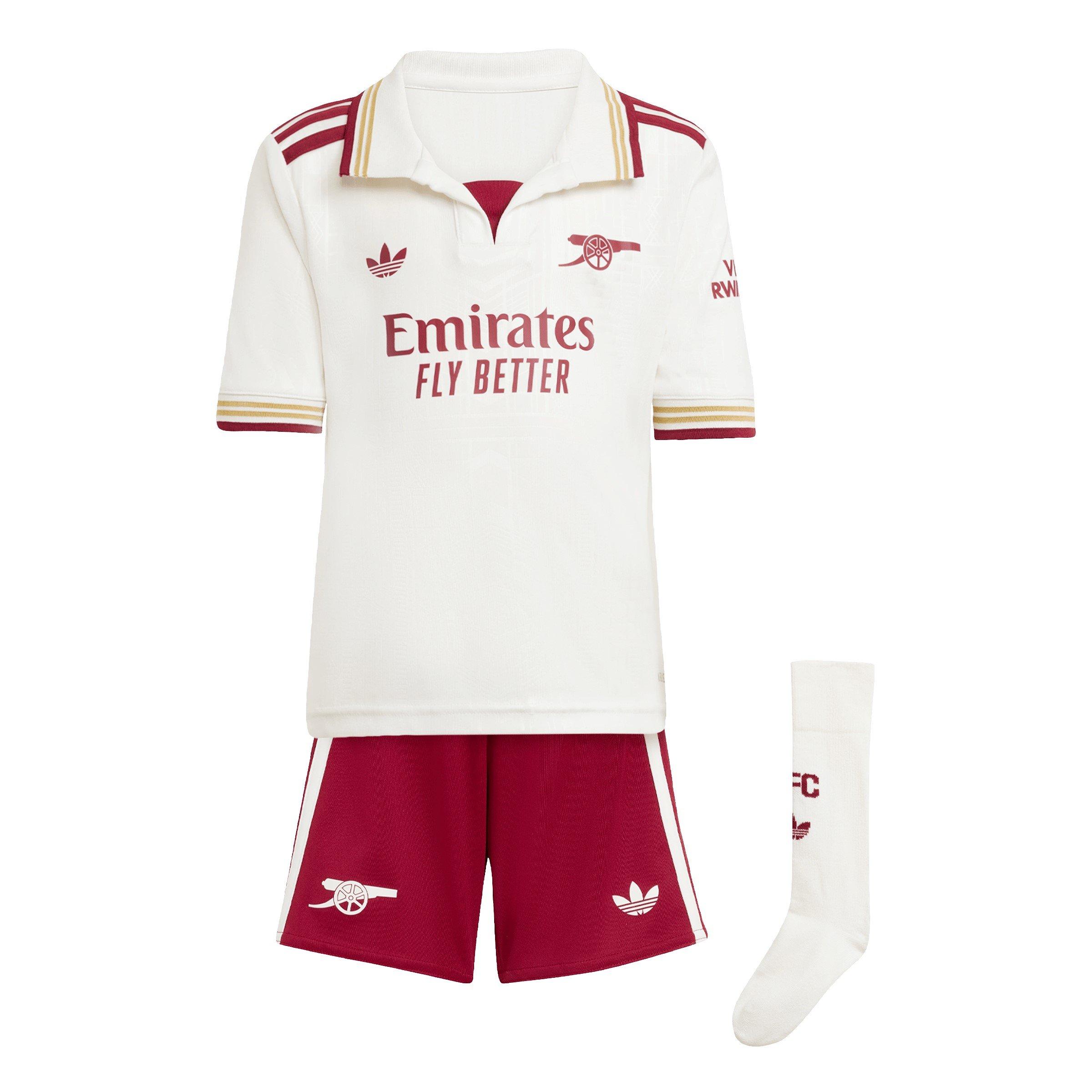 Bijelo/Crveno - adidas - Arsenal Third Mini Kit 2025 2026 Infants - 1