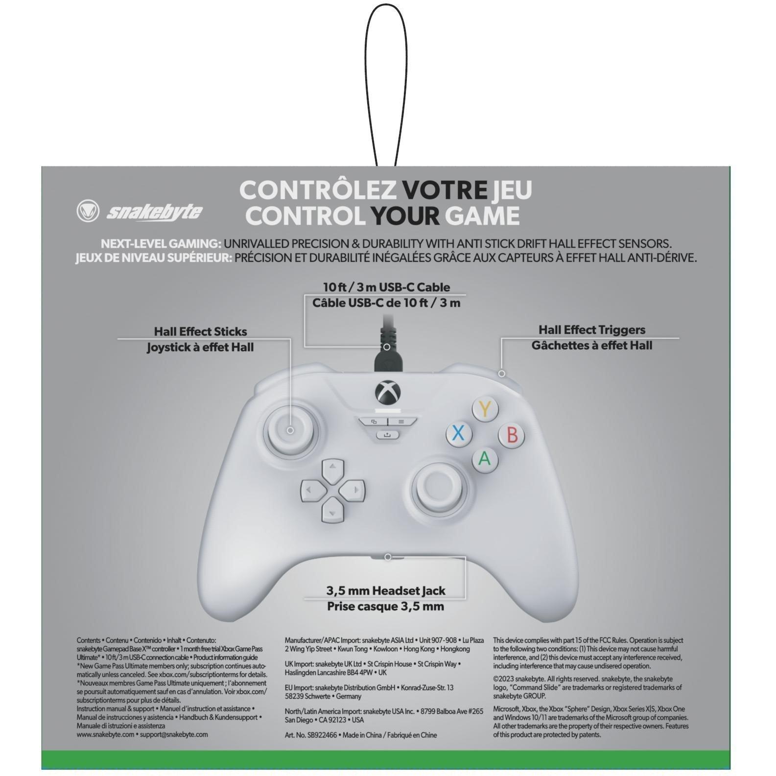 Blanco - Snakebyte - Wired Xbox Gamepad Controller - 8