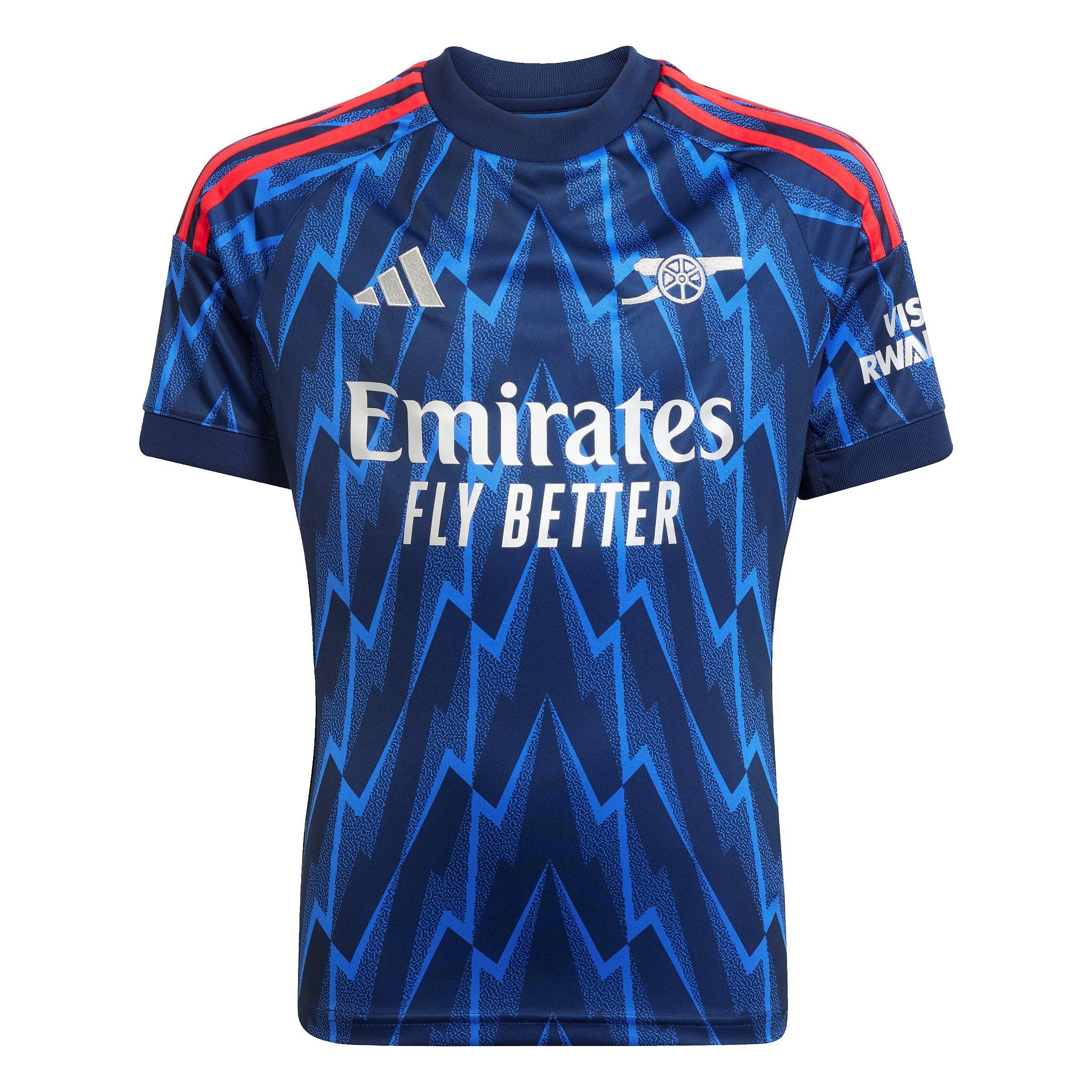 Adidas Boys Arsenal Away Football Shirt 2025 2026 Juniors - Blue/Grey - 11-12 Years