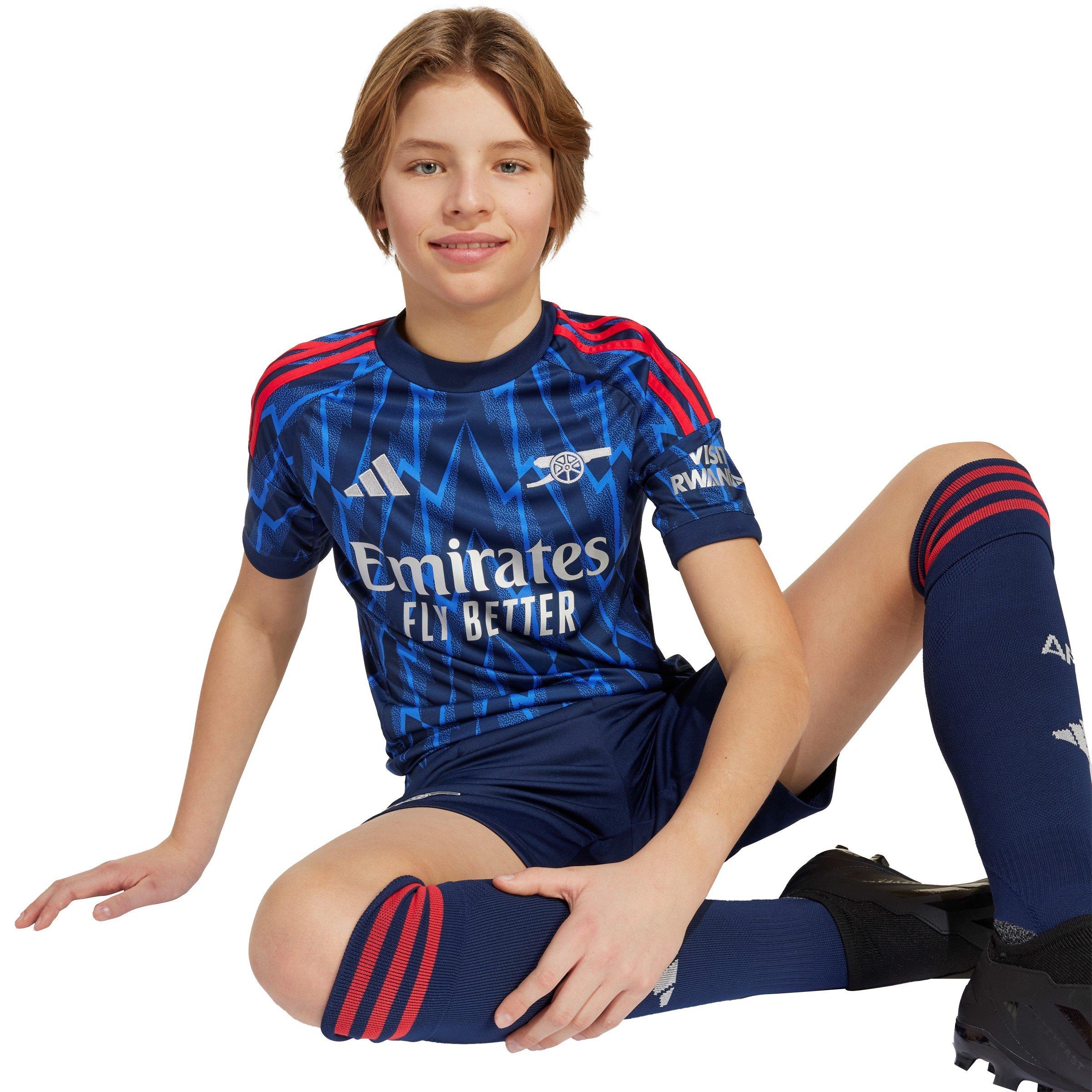 Blue/Grey - adidas - Arsenal Away Football Shirt 2025 2026 Juniors - 9