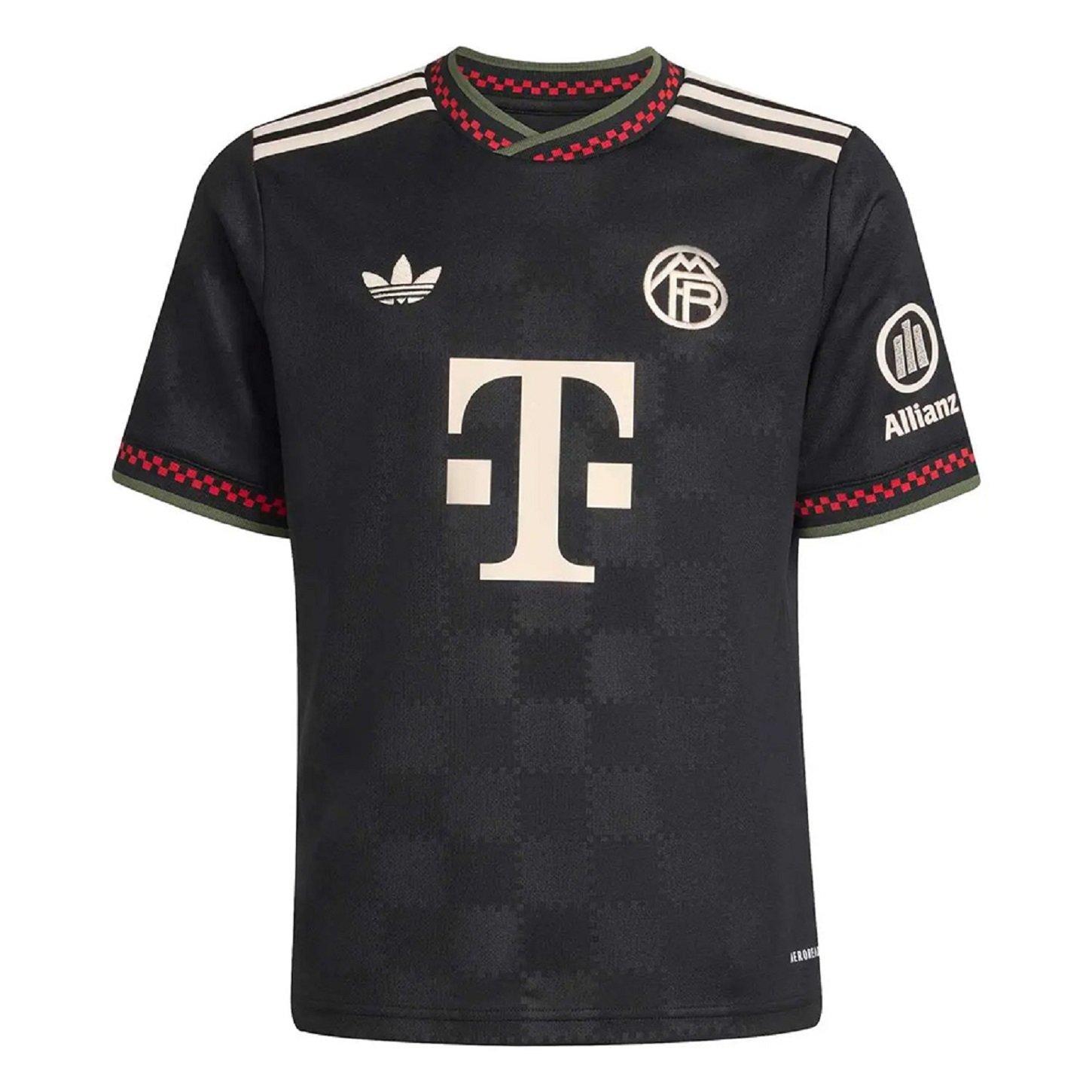 Adidas Boys Bayern Munich Third Shirt 2025 2026 Juniors - Black - 11-12 Years