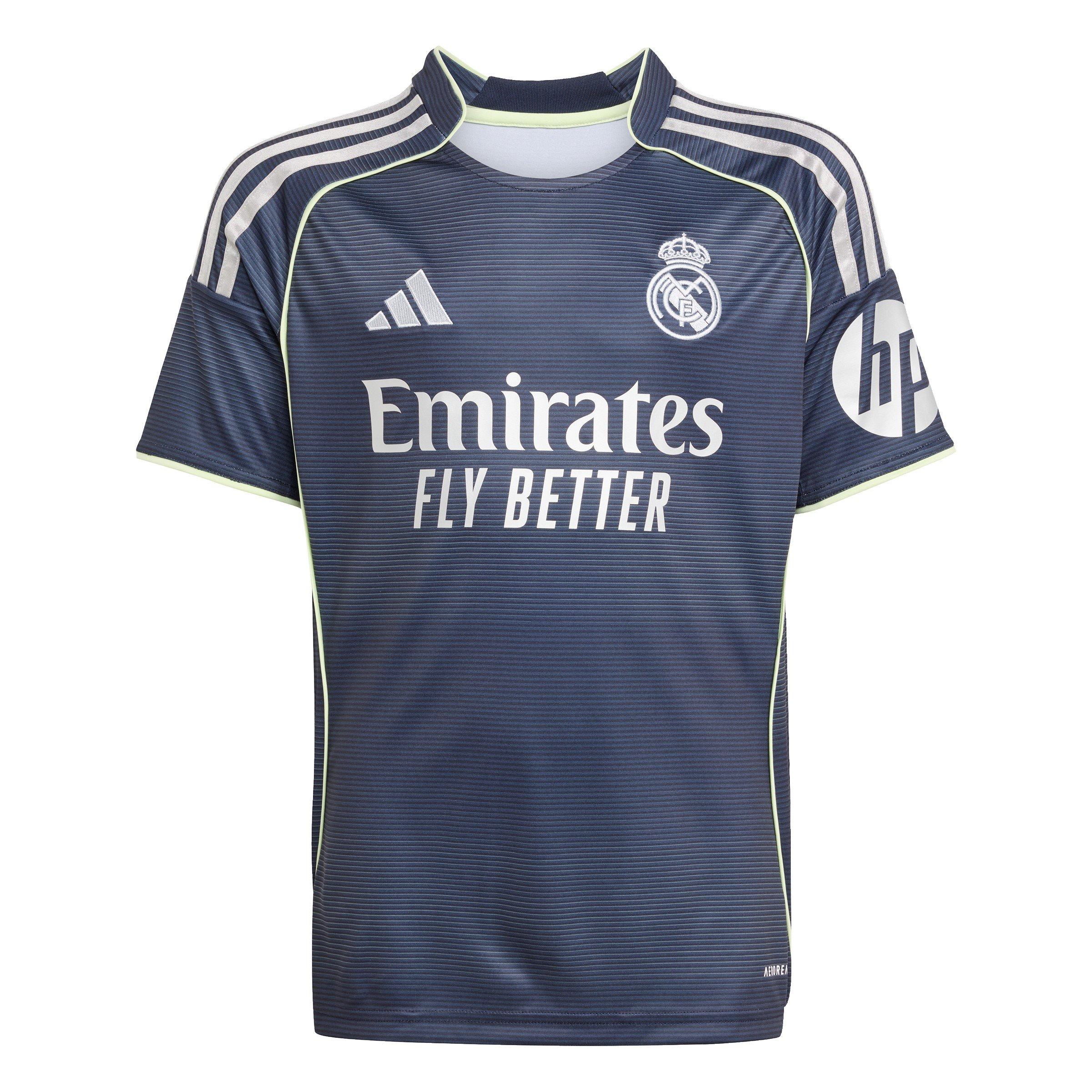 Adidas Boys Real Madrid Away Shirt 2025 2026 Juniors - Blue - 13 Years
