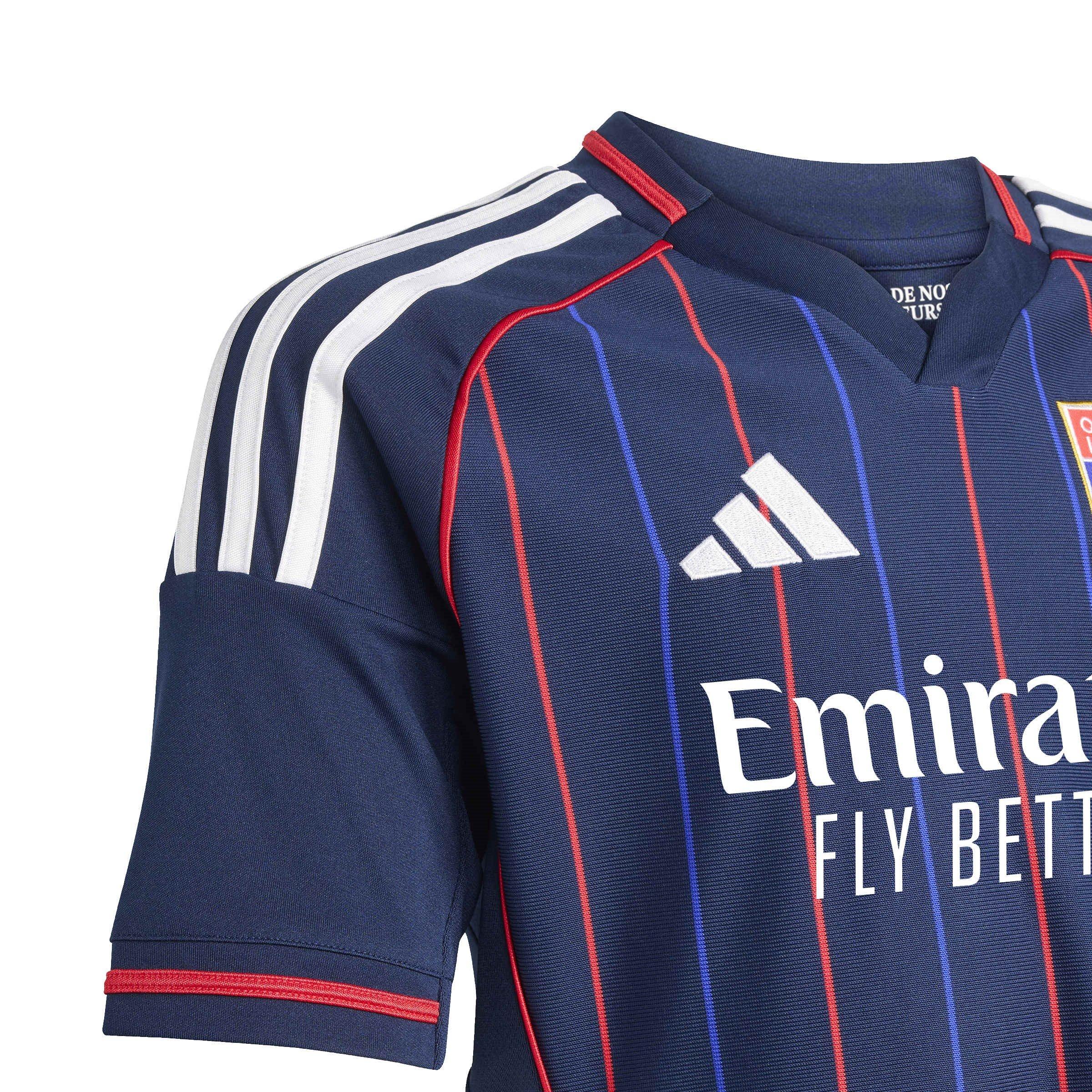 Blue - adidas - Olympique Lyon Away Shirt 2025 2026 Juniors - 3
