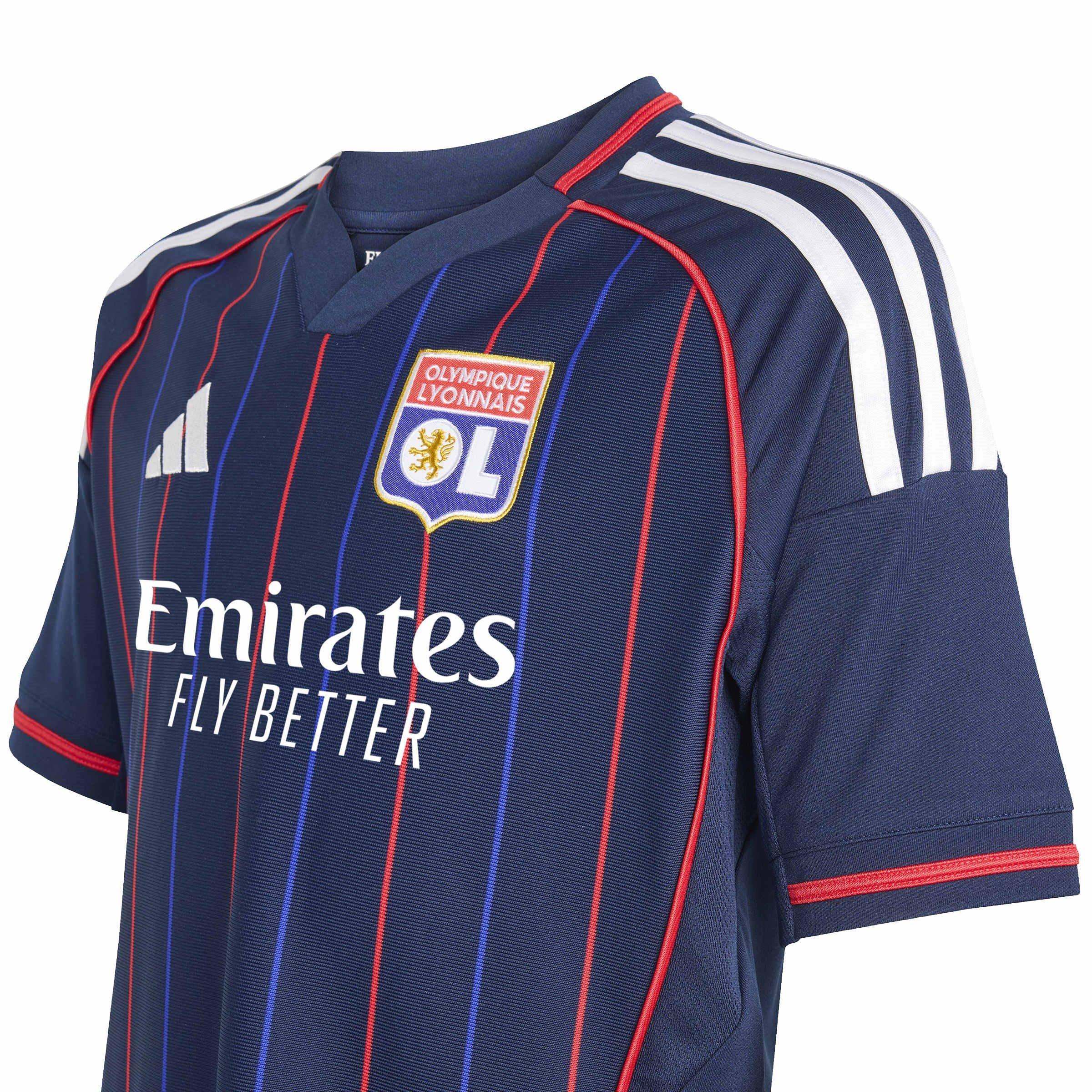 Blue - adidas - Olympique Lyon Away Shirt 2025 2026 Juniors - 4