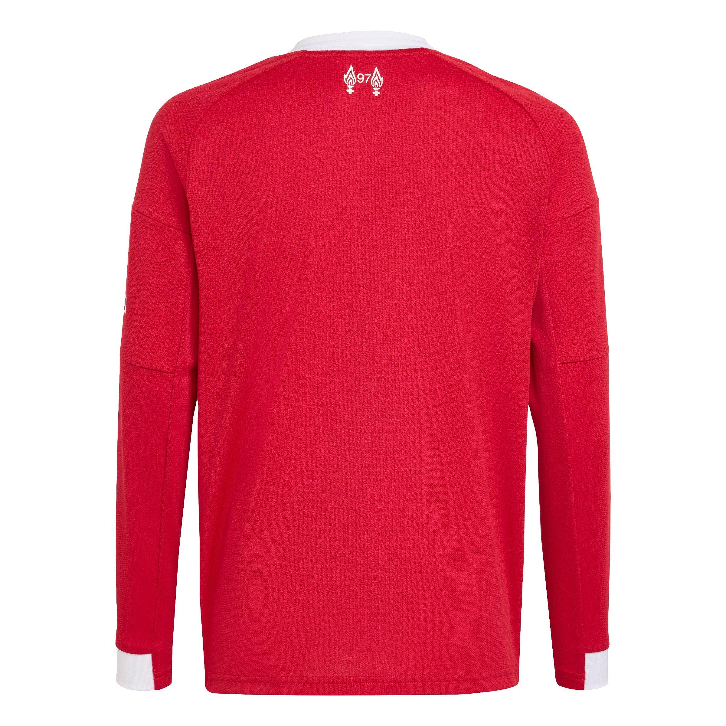 Red - adidas - Liverpool Long Sleeve Home Shirt 2025 2026 Juniors - 2