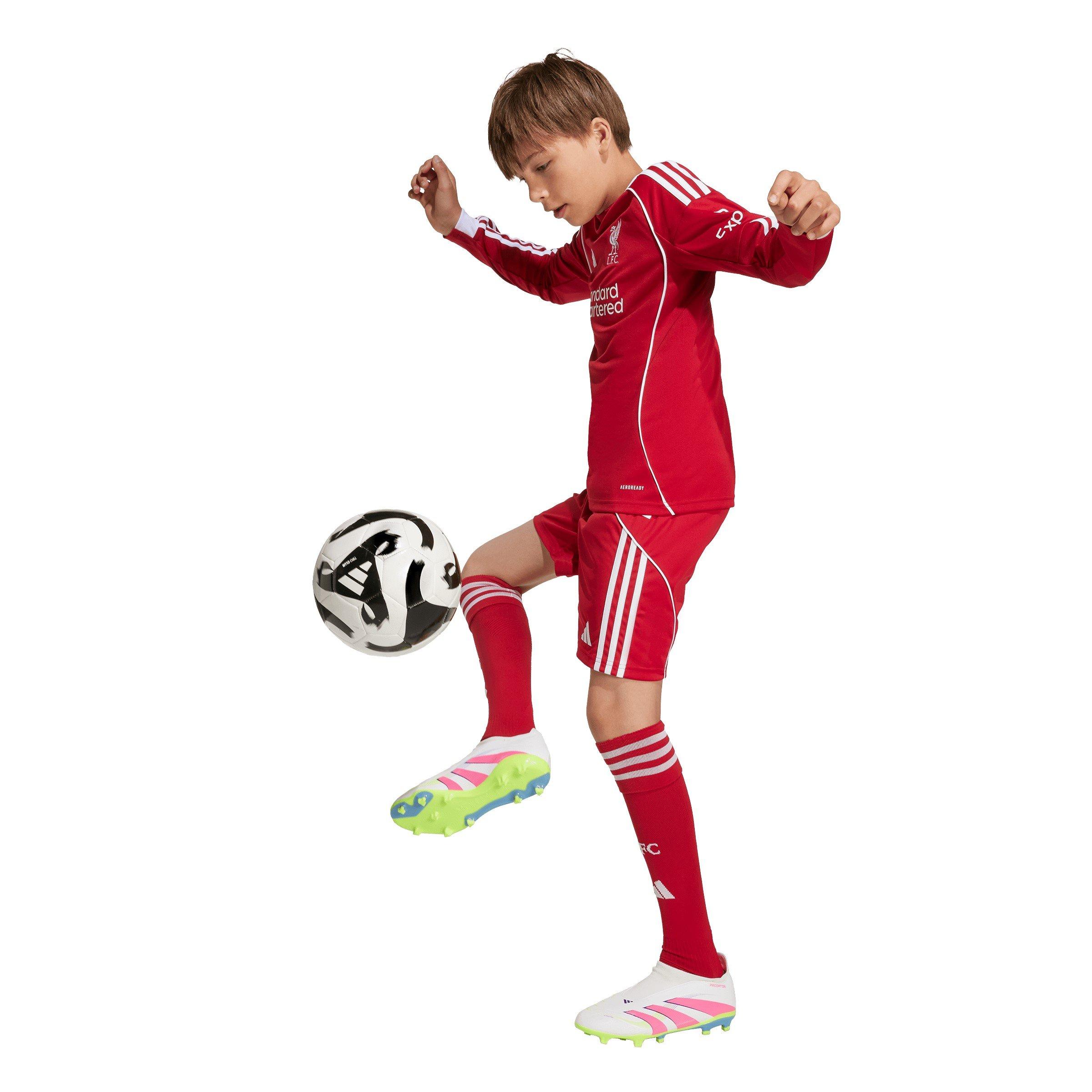 Red - adidas - Liverpool Long Sleeve Home Shirt 2025 2026 Juniors - 7