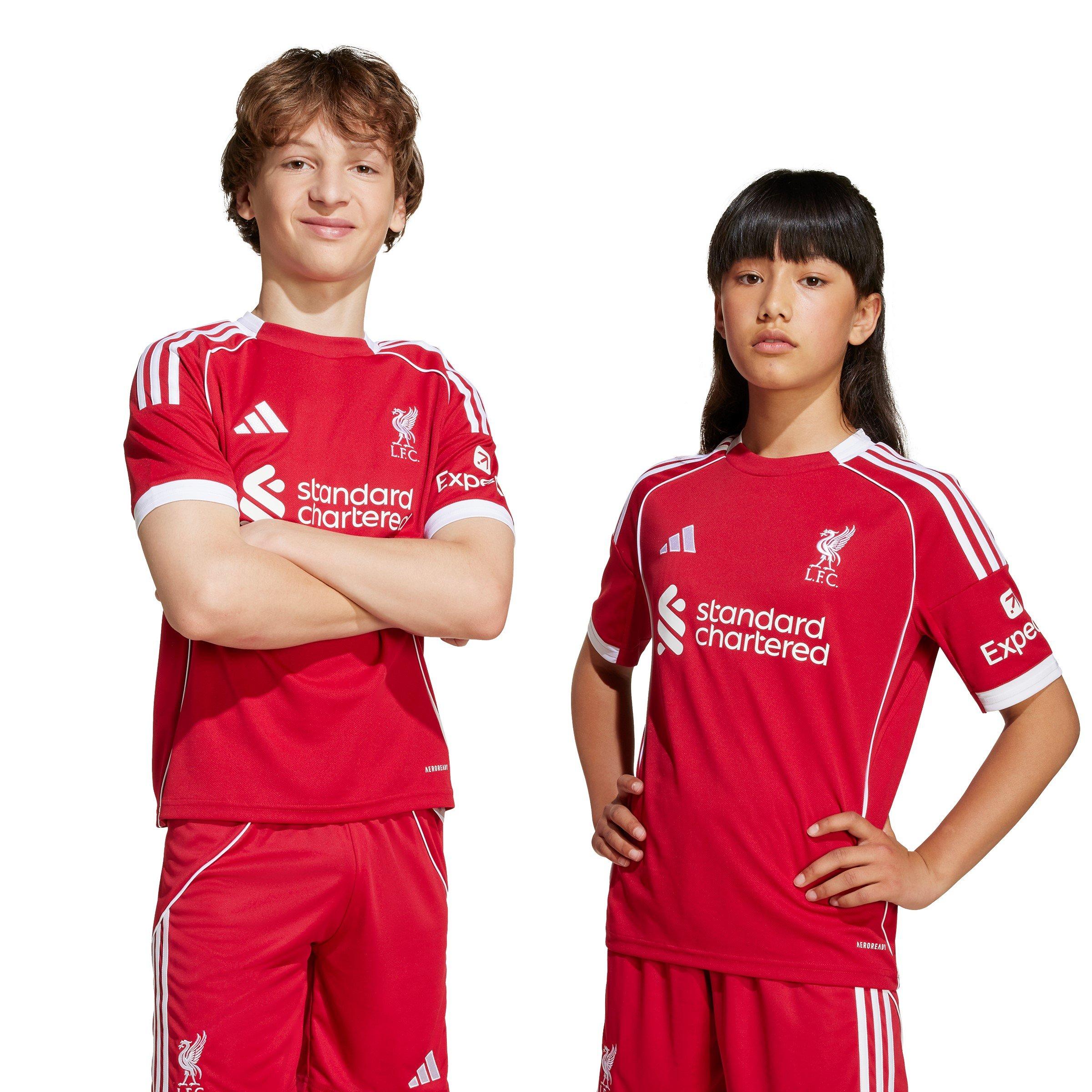 Rød - adidas - Liverpool Home Shirt 2025 2026 Juniors - 3