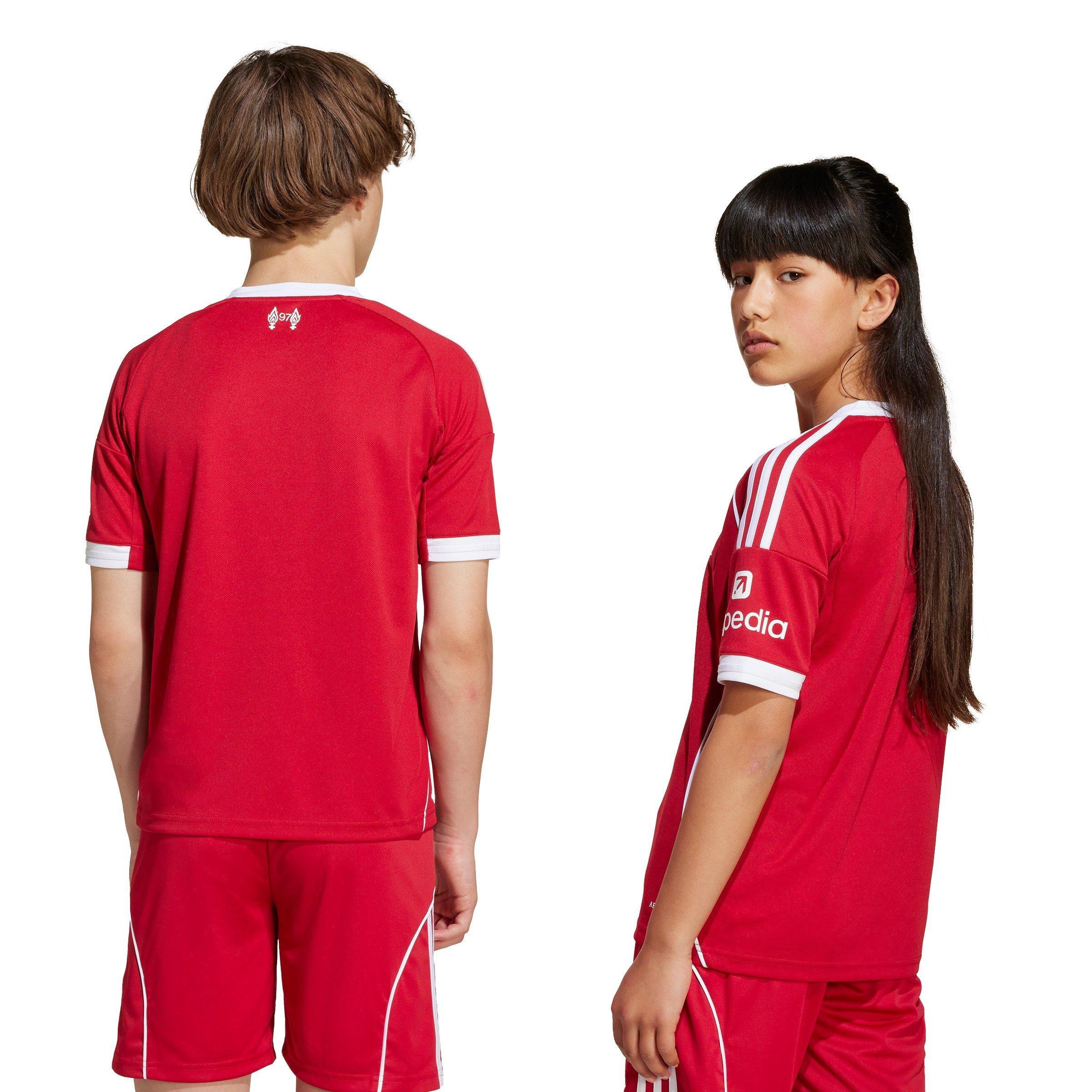 Rød - adidas - Liverpool Home Shirt 2025 2026 Juniors - 4