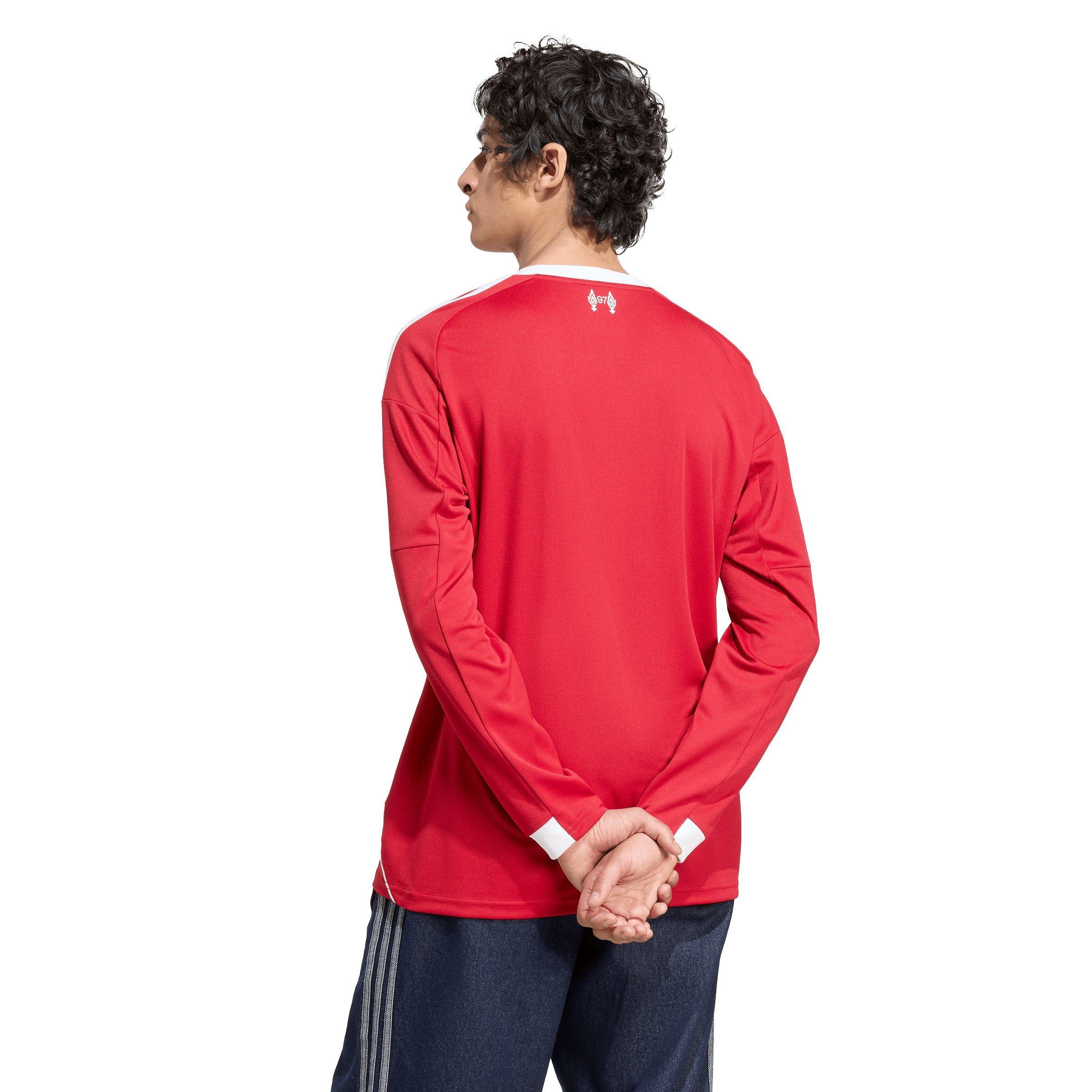 Crvena - adidas - Liverpool Long Sleeve Home Shirt 2025 2026 Adults - 4