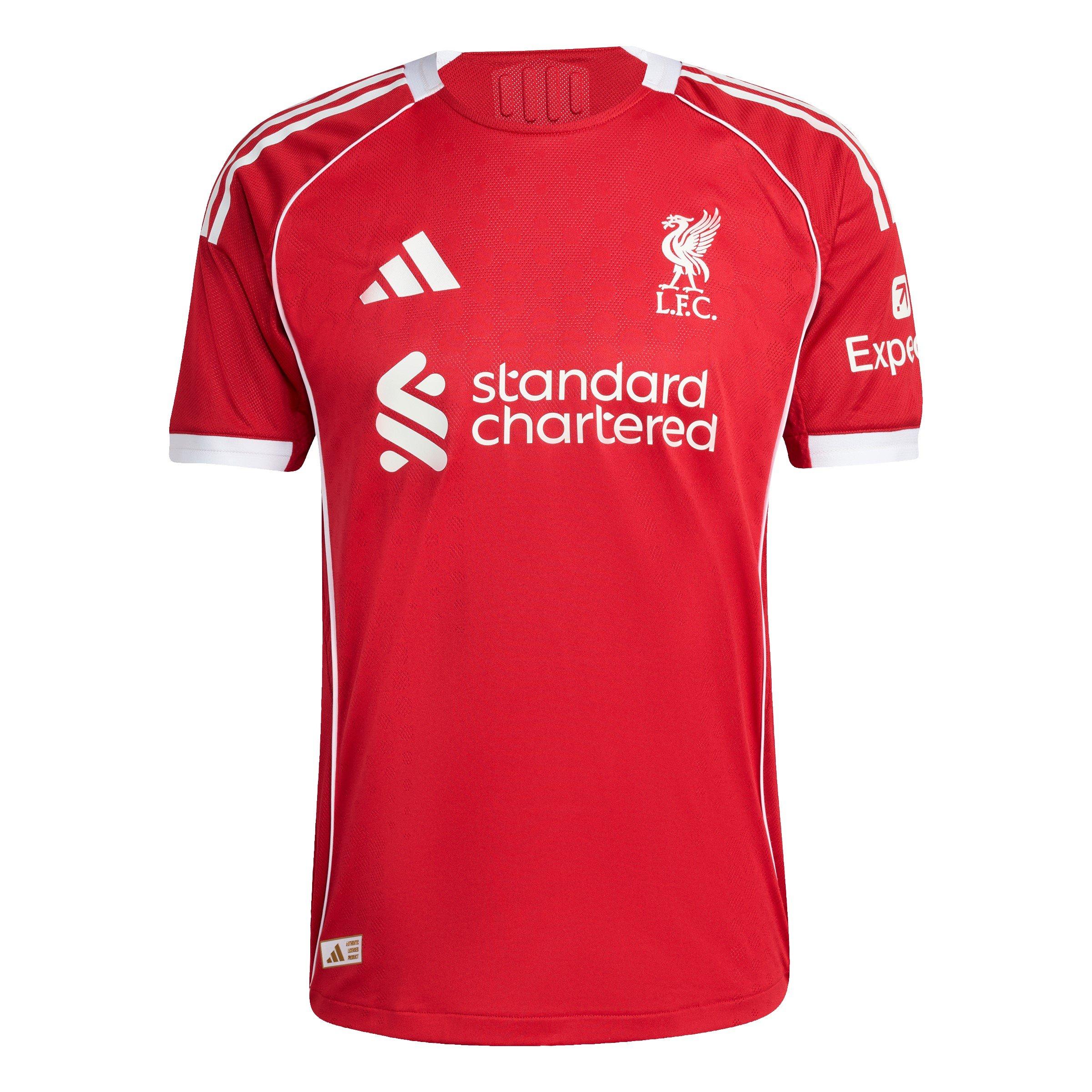 Red - adidas - Liverpool Authentic Home Shirt 2025 2026 Adults - 1
