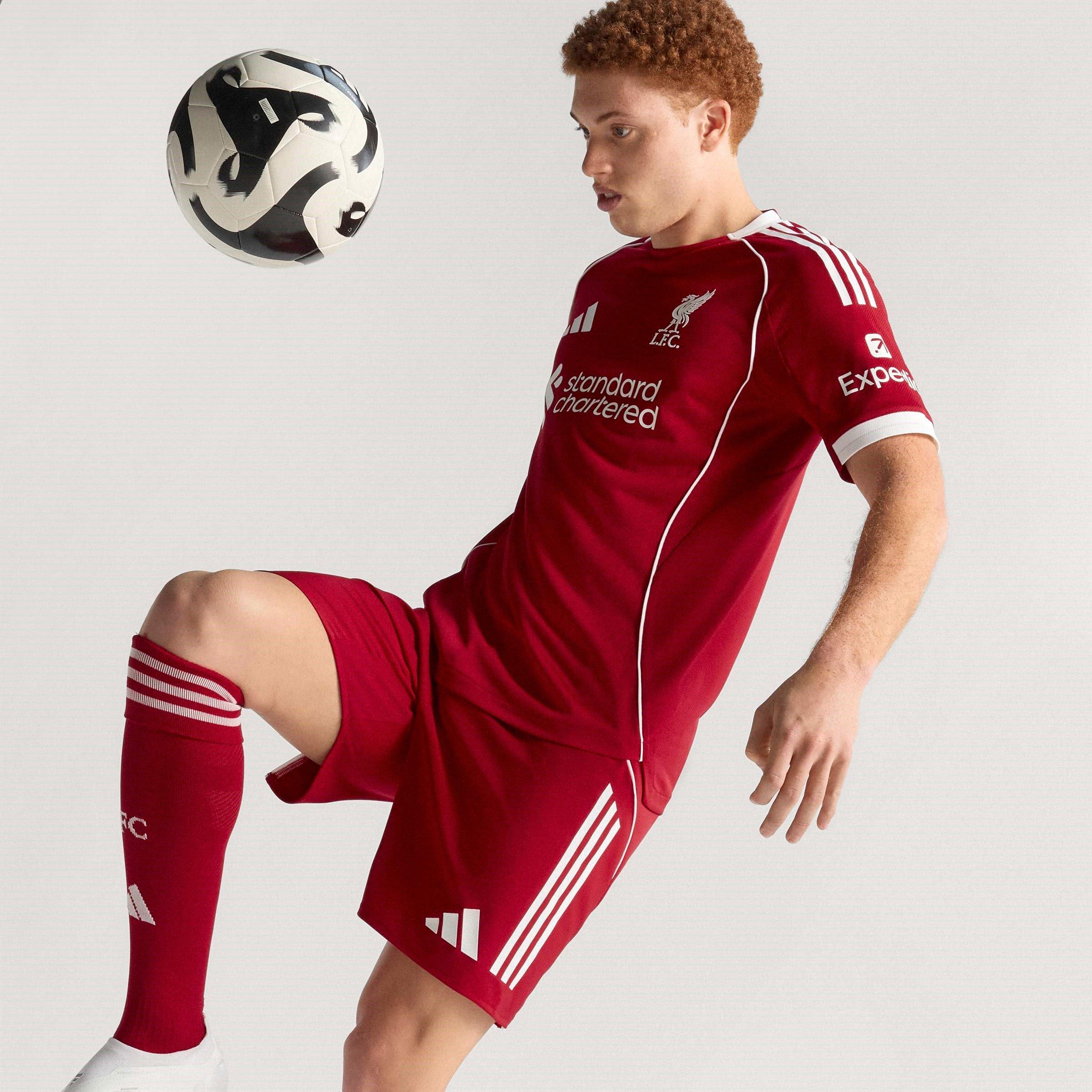 Rosso - adidas - Liverpool Authentic Home Shirt 2025 2026 Adults - 16