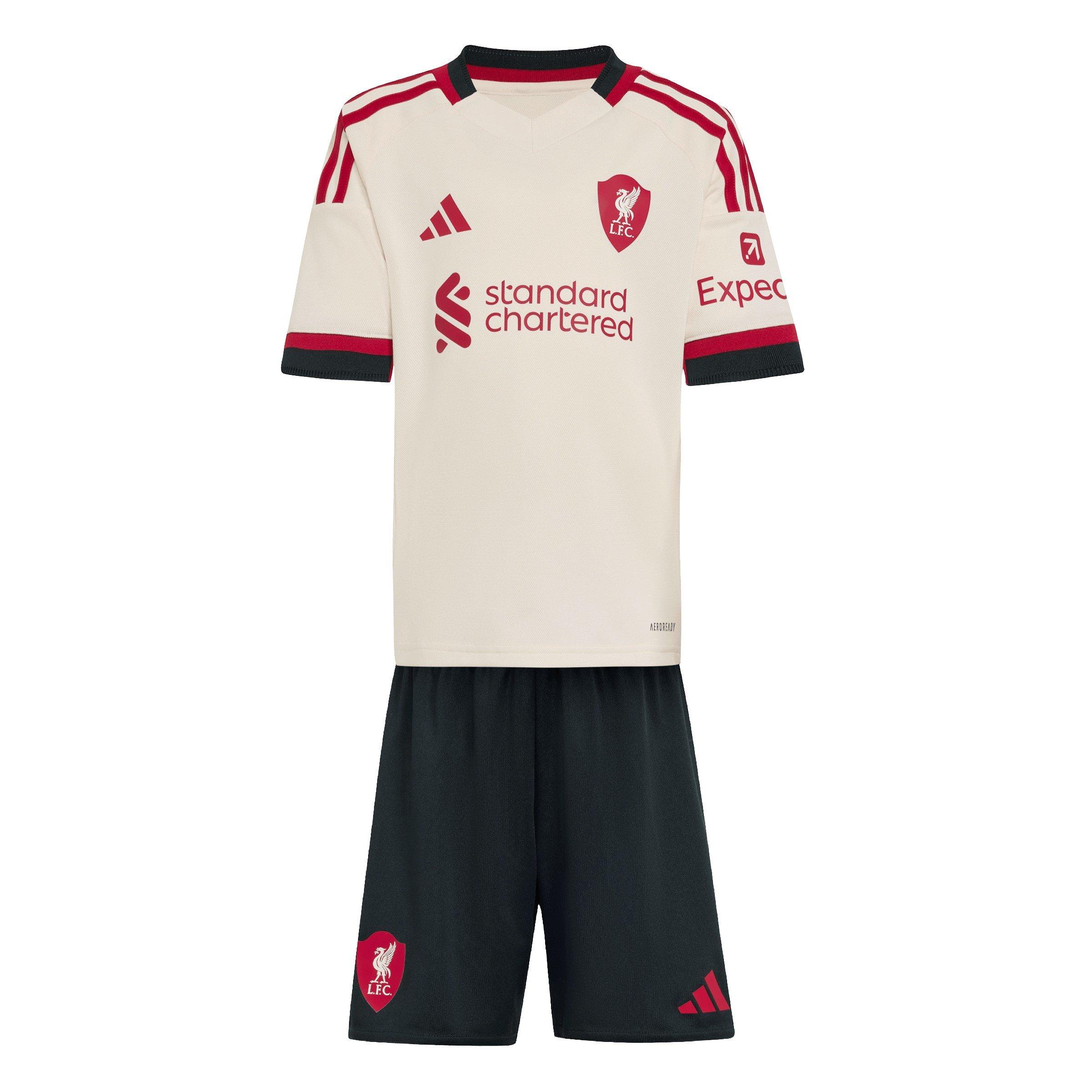 Adidas  Liverpool Away Minikit 2025 2026 Infants - White - 2-3 Years
