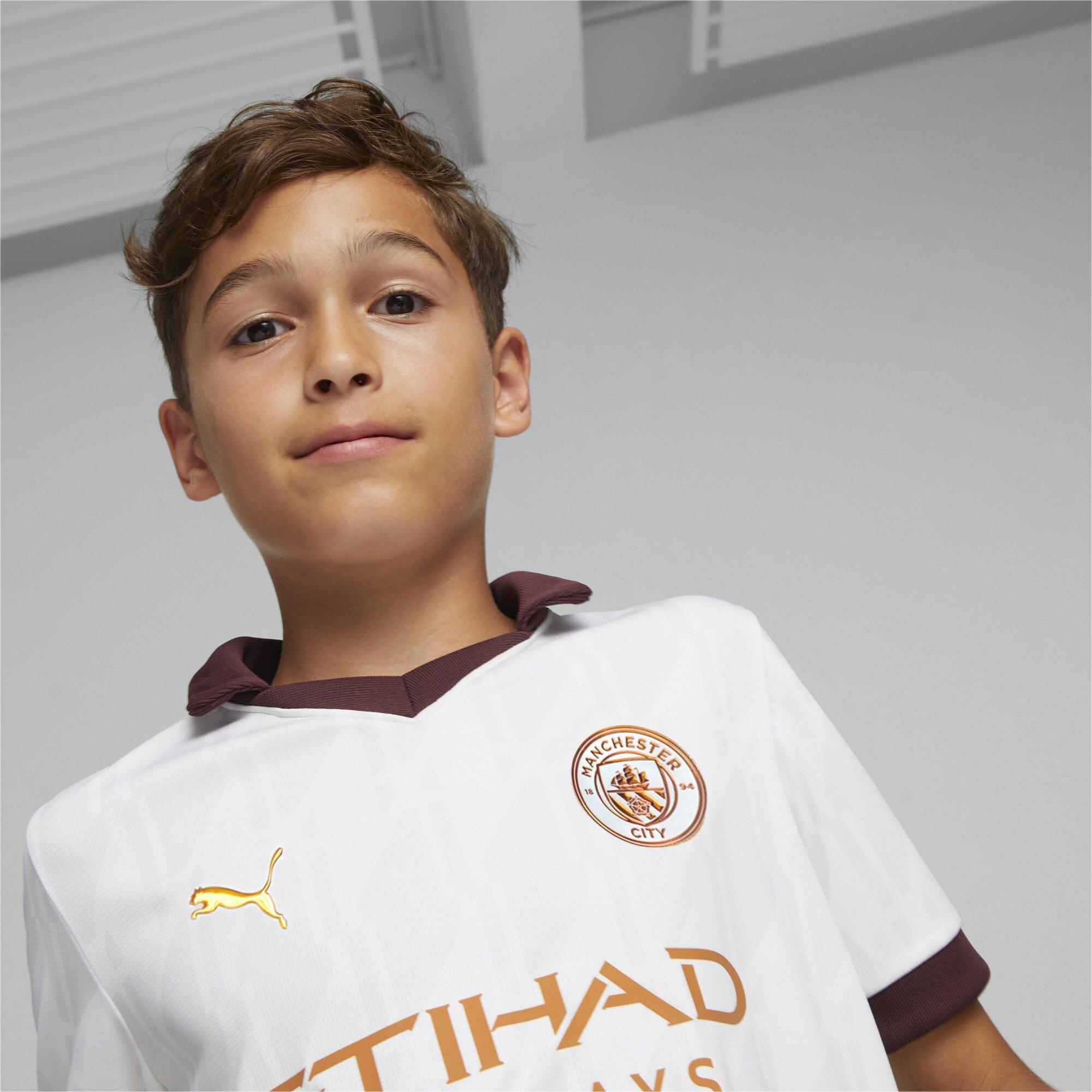 Weiß/Bronze - Puma - Manchester City Away Shirt 2023 2024 Juniors - 3