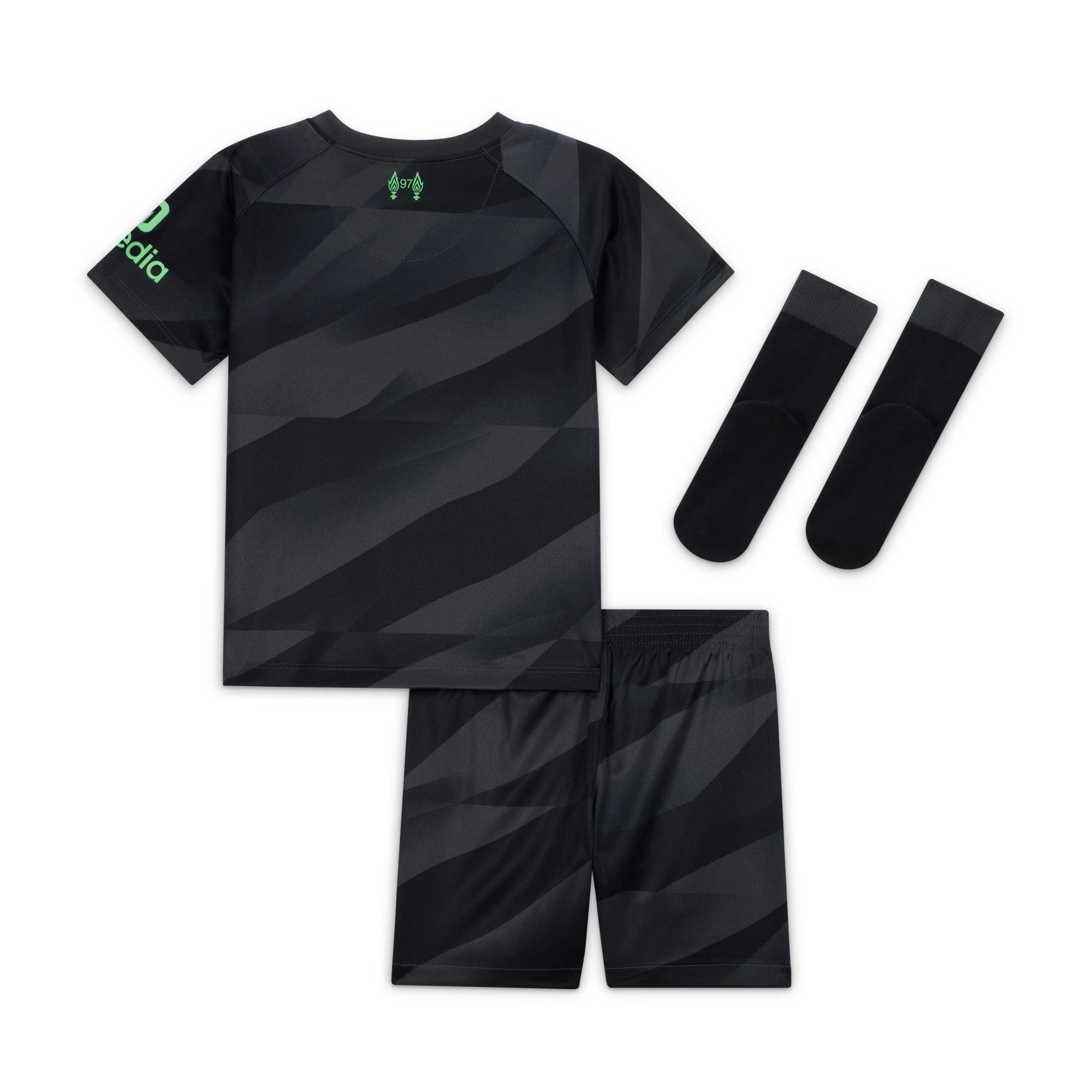Black/Green - Nike - Liverpool Goalkeeper Home Babykit 2023 2024 - 2