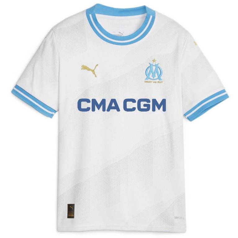Blanc - Puma - Olympique De Marseille Home Shirt 2023 2024 Juniors - 1