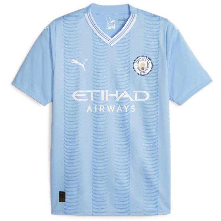 Bleu/Blanc - Puma - Manchester City Home Shirt 2023 2024 Adults - 1