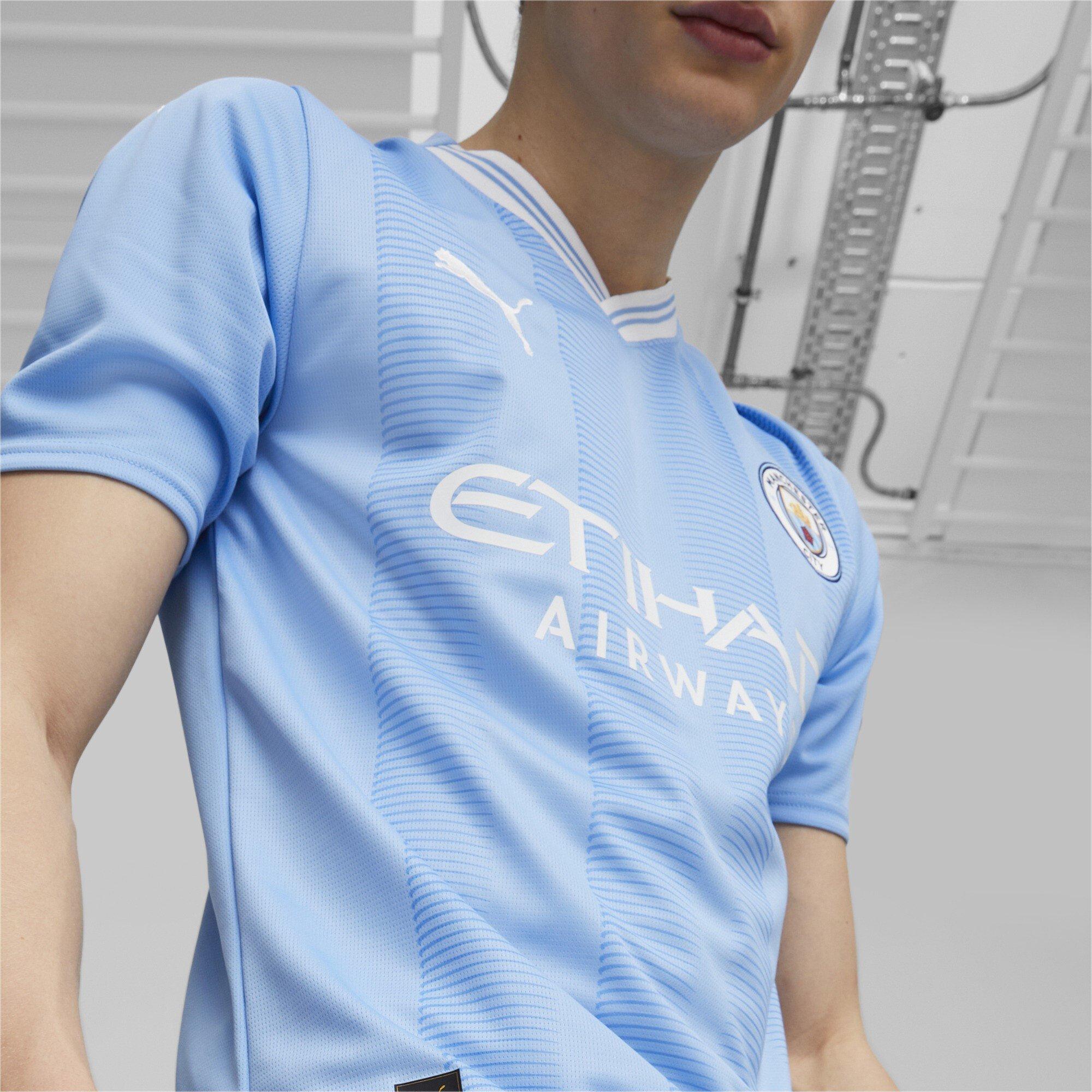 Blue/White - Puma - Manchester City Home Shirt 2023 2024 Adults - 3
