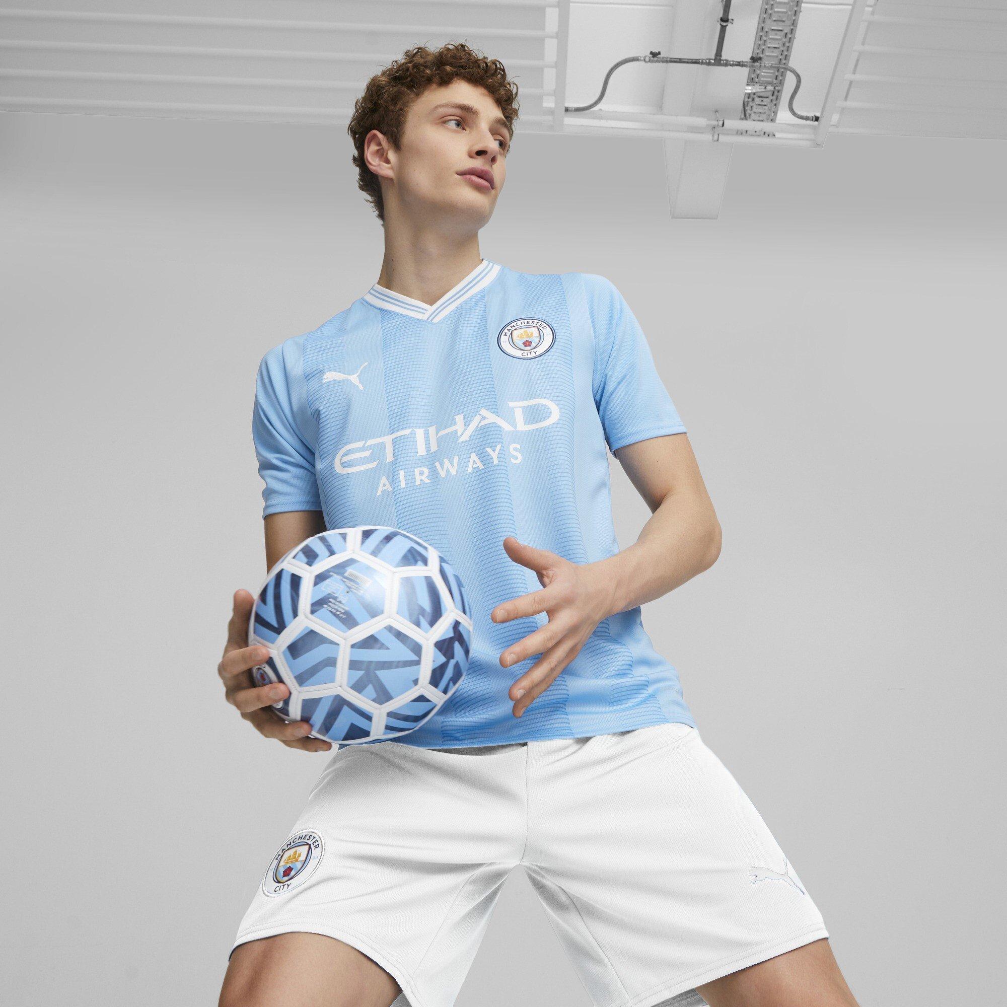 Blue/White - Puma - Manchester City Home Shirt 2023 2024 Adults - 5