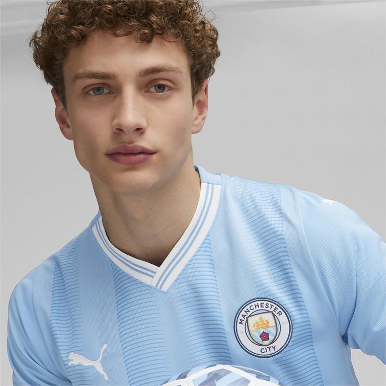 Bleu/Blanc - Puma - Manchester City Home Shirt 2023 2024 Adults - 6
