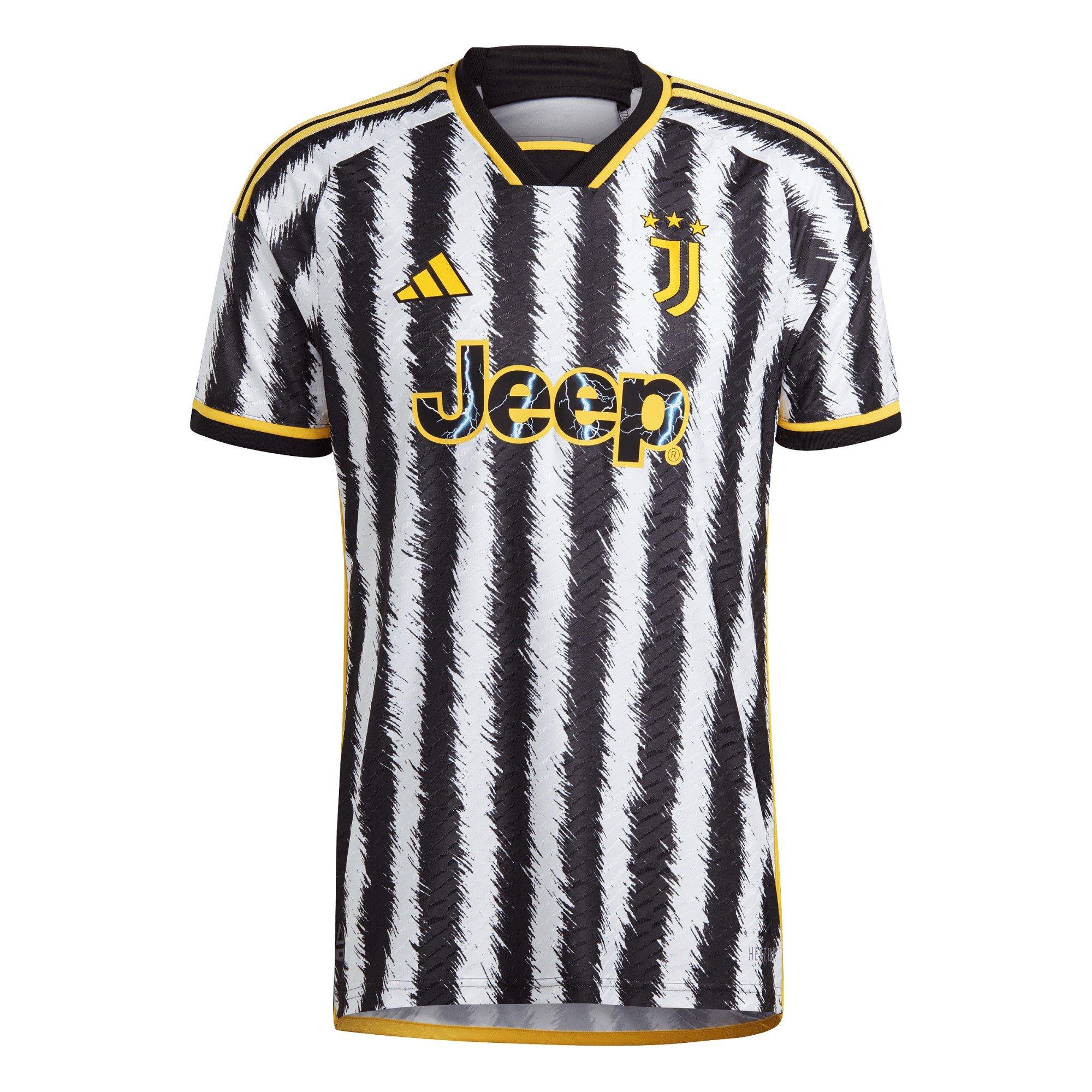 Adidas Men's Juventus Authentic Home Shirt 2023 2024 Adults - Black/White - XS