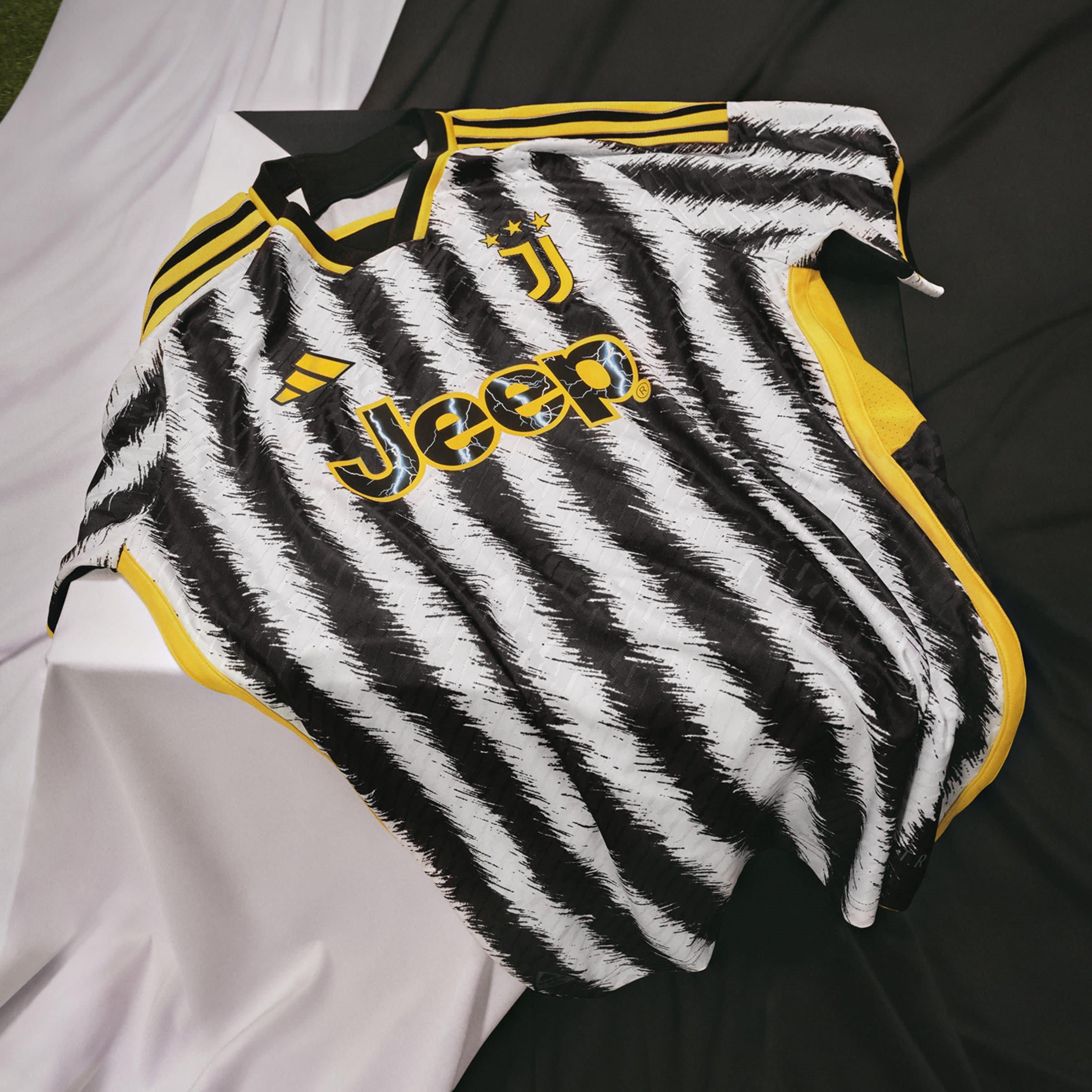 Zwart/Wit - adidas - Juventus Authentic Home Shirt 2023 2024 Adults - 12
