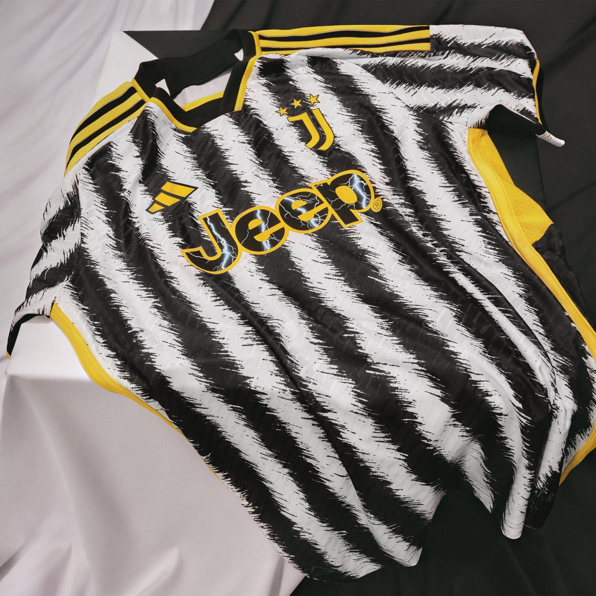 Zwart/Wit - adidas - Juventus Authentic Home Shirt 2023 2024 Adults - 13
