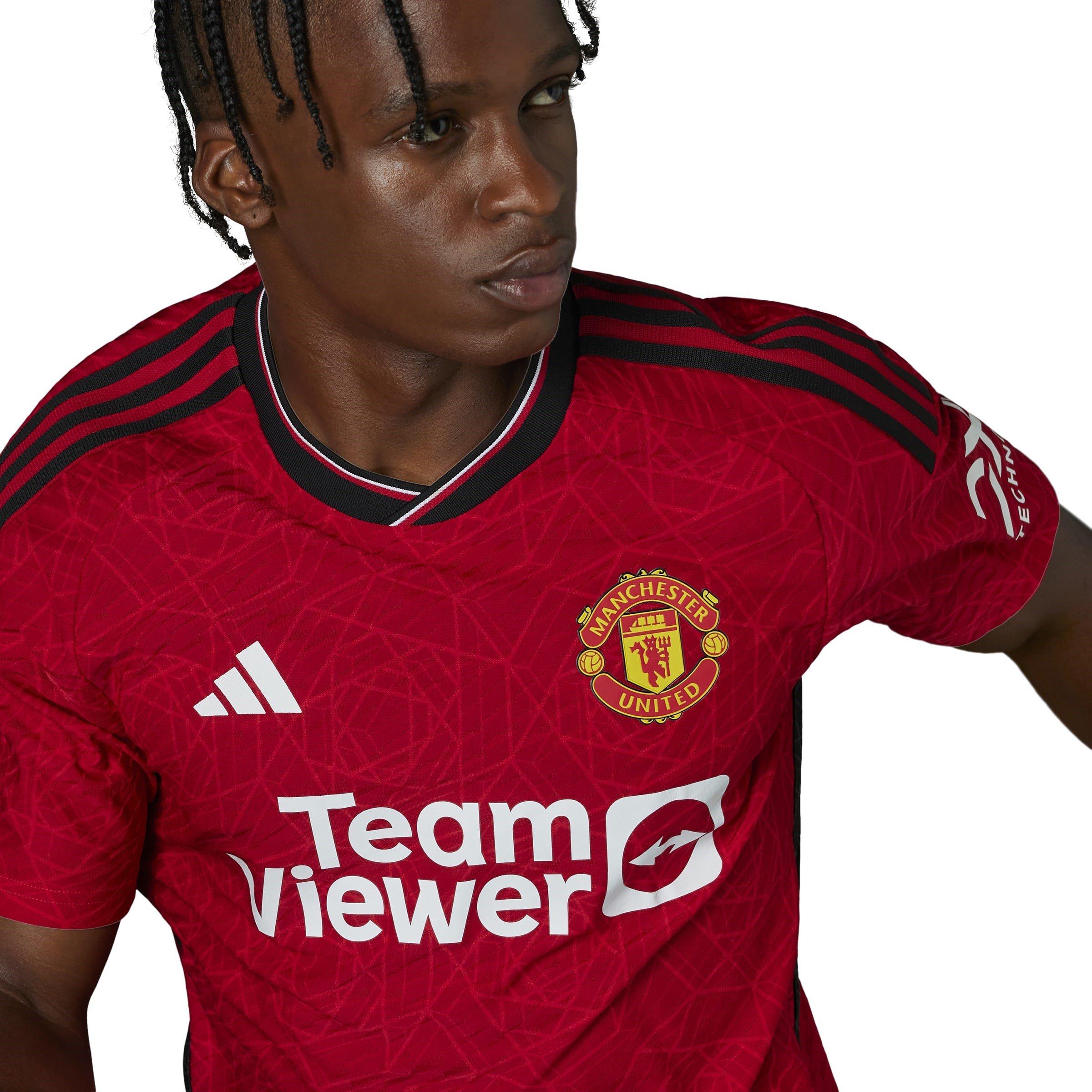 adidas Manchester United Authentic Home Shirt 2023 2024 Adults Maillots de replique domestique Sports Direct