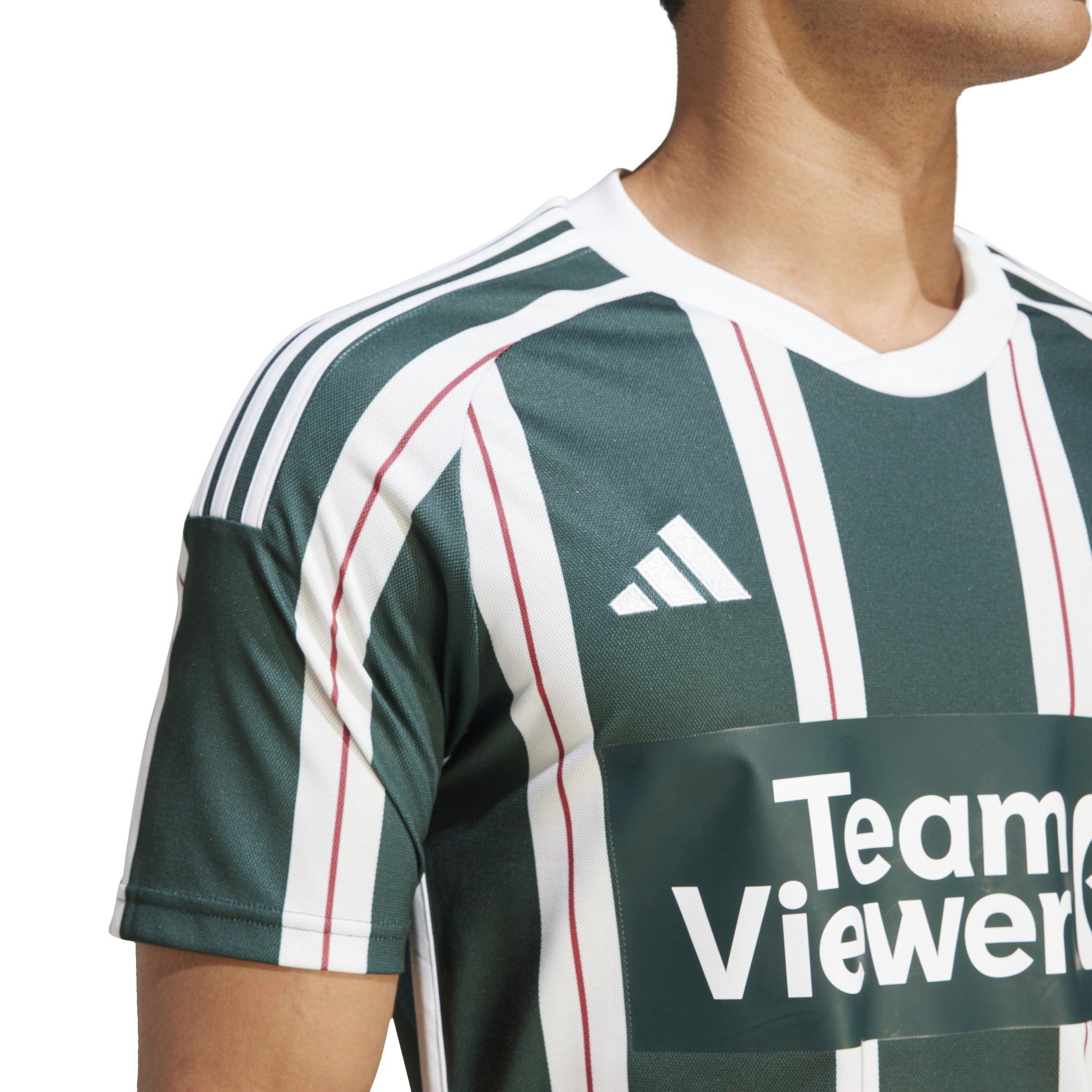 Green/White - adidas - Manchester United Away Shirt 2023 2024 Adults - 5