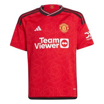 adidas Manchester United Home Shirt 2023 2024 Juniors