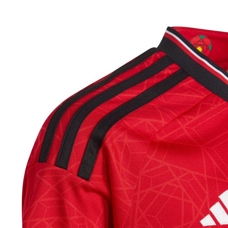 Team Rot - adidas - Manchester United Home Shirt 2023 2024 Juniors - 5