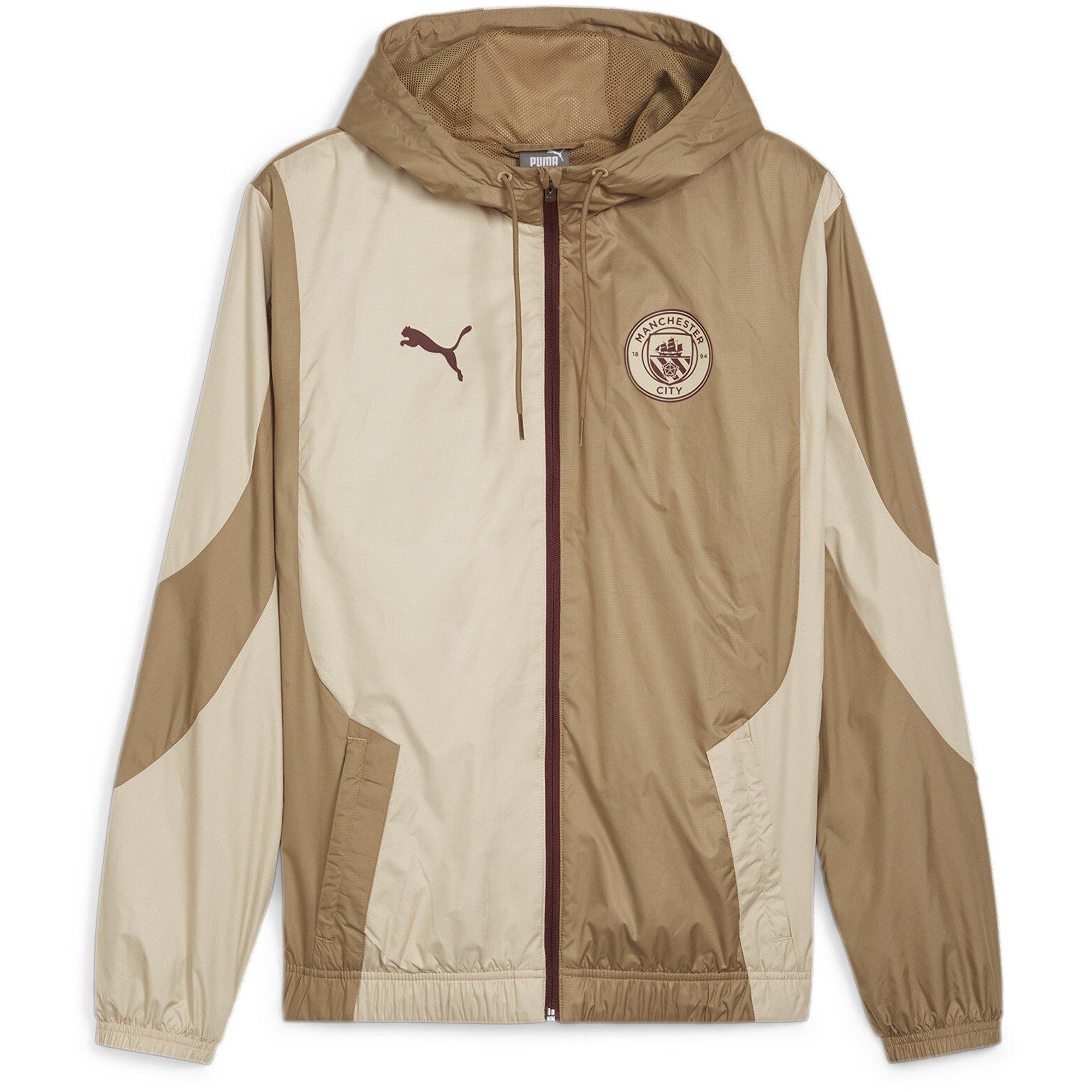 Puma Men's Manchester City Pre-Match Woven Jacket Adults - Granola - M