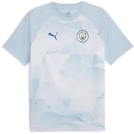 Puma Manchester City Pre Match Short Sleeve Shirt 2023 2024 Adults