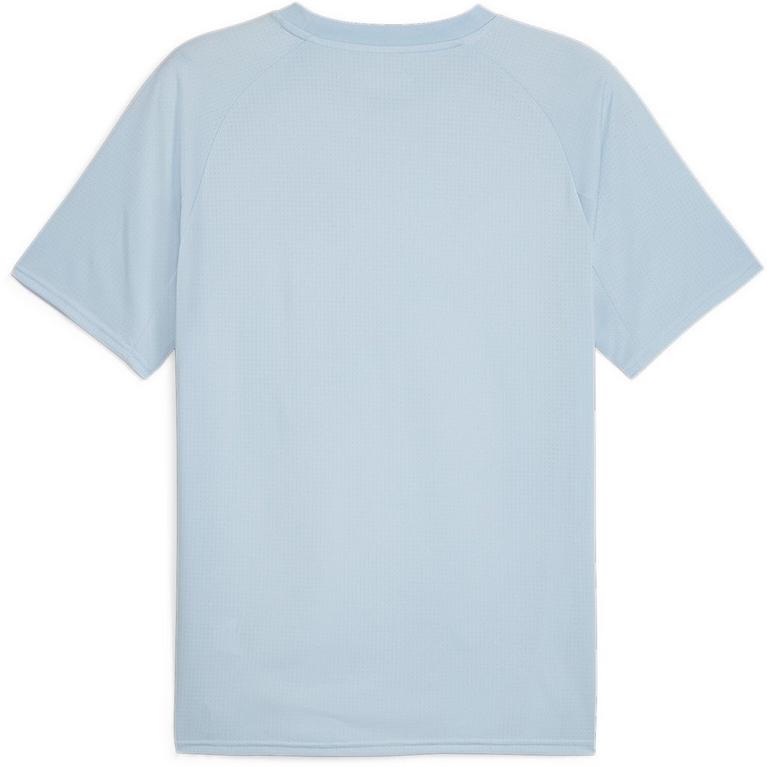Bleu/Argenté - Puma - Z Zegna horizontal-stripe wool T-shirt Weiß - 7