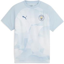 puma azul Manchester City Pre-Match Short Sleeve Shirt 2023 2024 Juniors