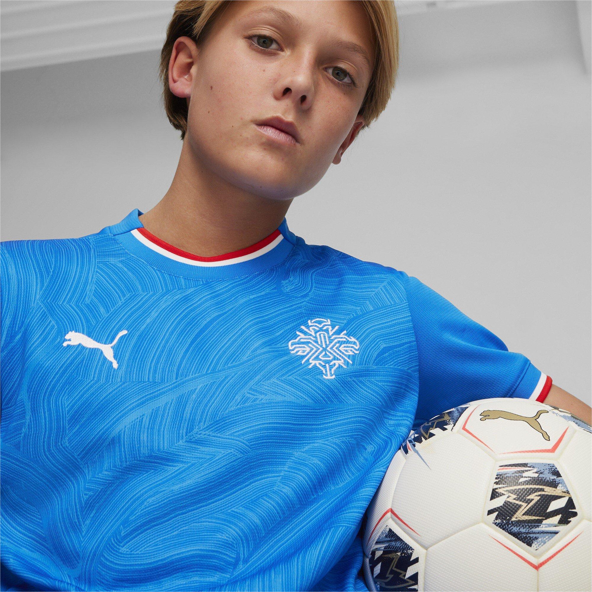 Blue/White - Puma - PUMA Iceland Home Shirt 2024 Juniors - 3