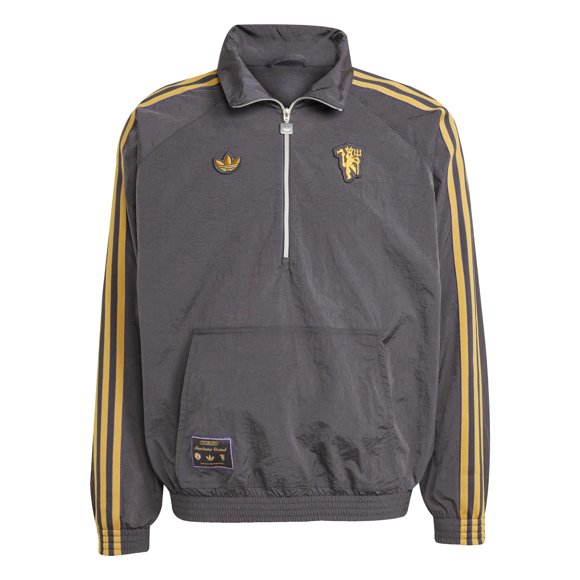 Zwart - adidas - Manchester United Half Zip Jacket 2025 2026 Mens - 1