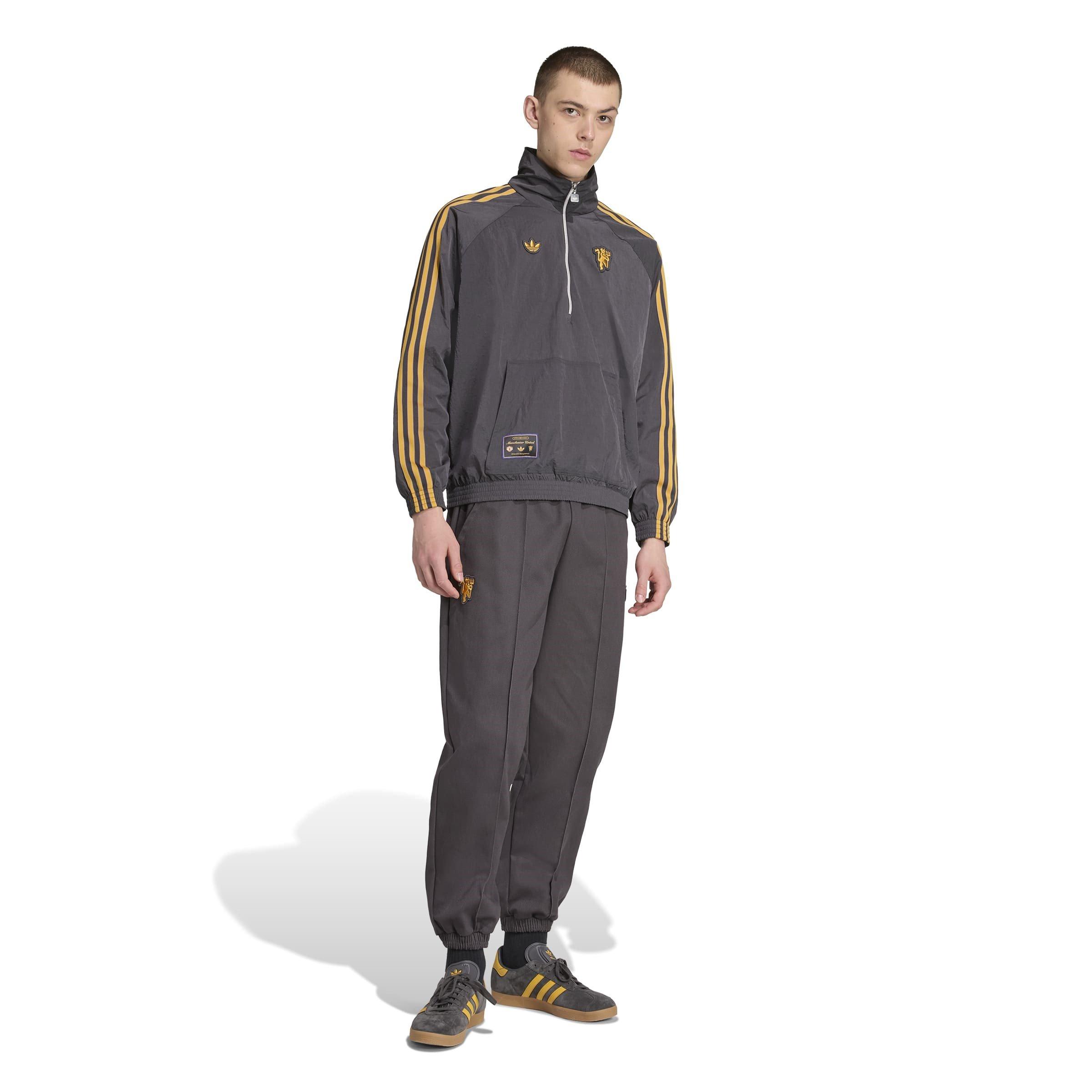 Black - adidas - Manchester United Half Zip Jacket 2025 2026 Mens - 4