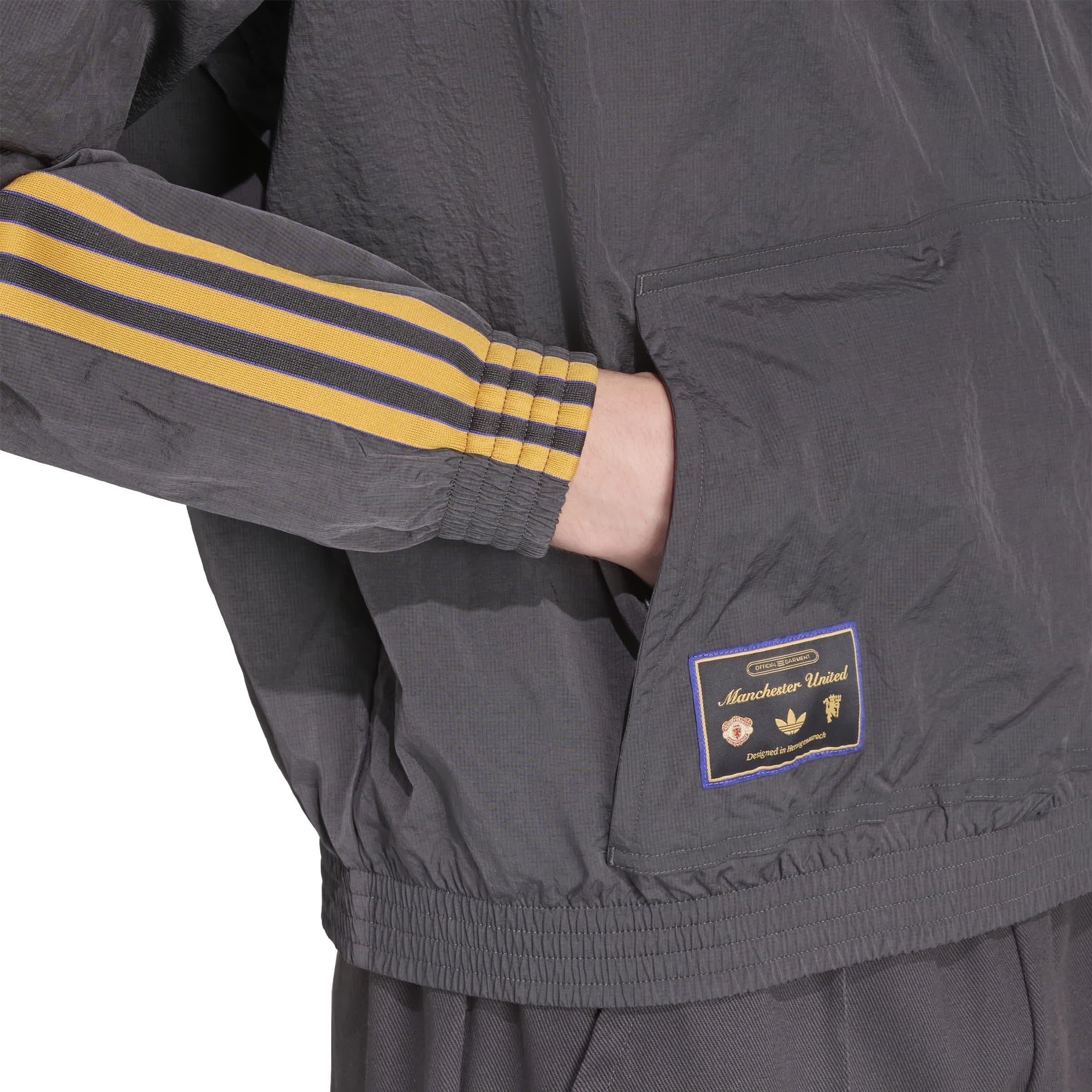 Black - adidas - Manchester United Half Zip Jacket 2025 2026 Mens - 5