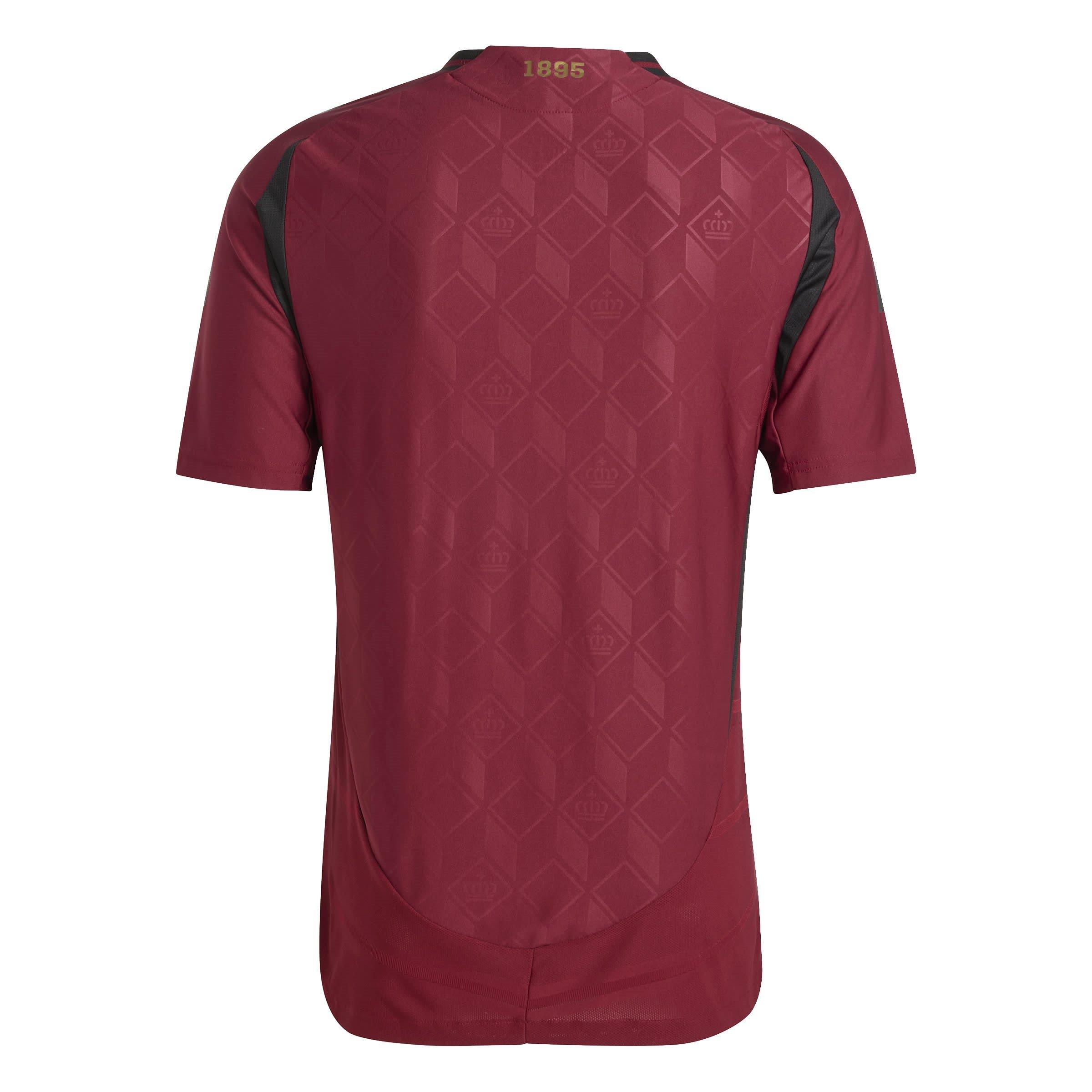 Burgund - adidas - Belgium Authentic Home Shirt 2024 - 2