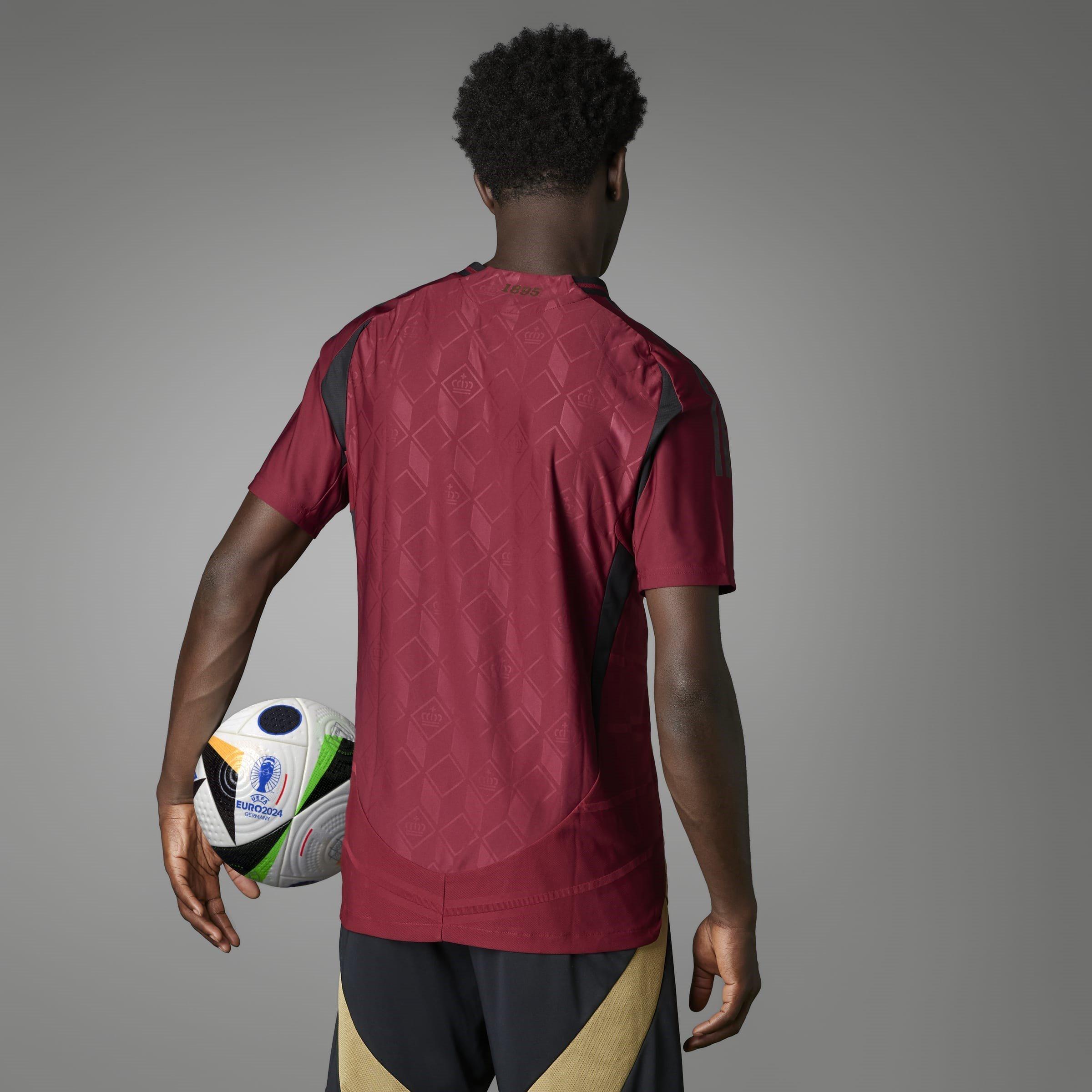 Burgund - adidas - Belgium Authentic Home Shirt 2024 - 11