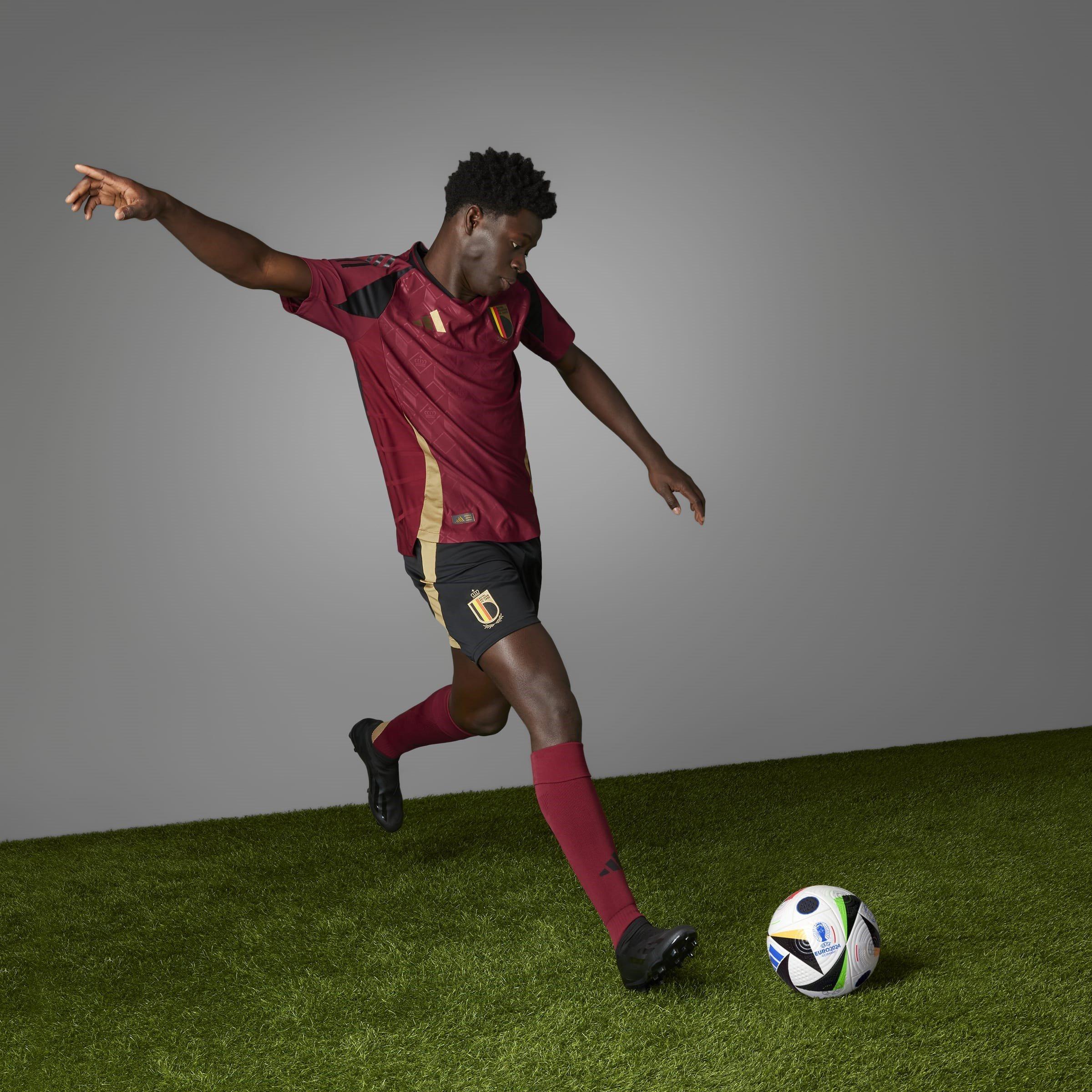 Burgund - adidas - Belgium Authentic Home Shirt 2024 - 13