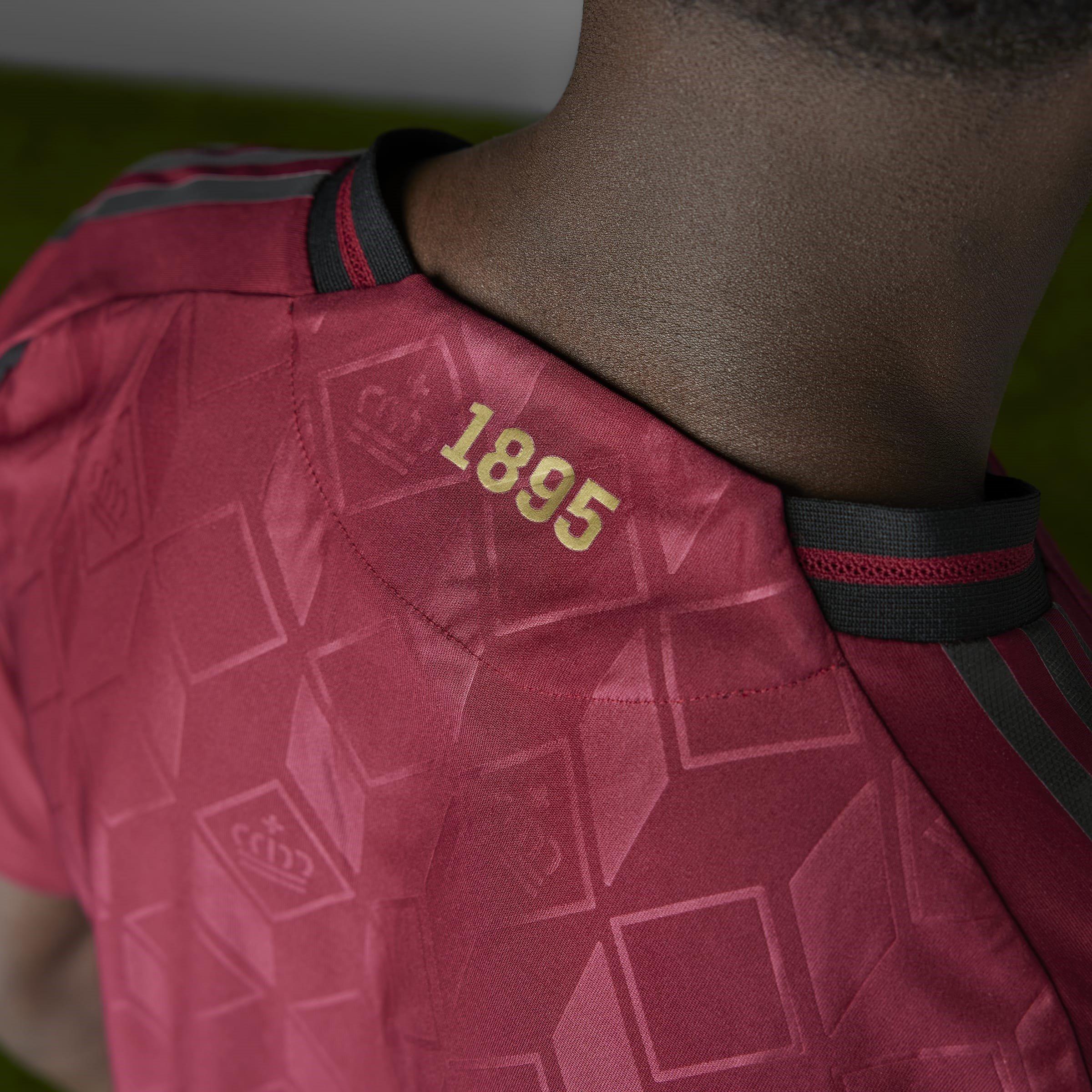 Burgund - adidas - Belgium Authentic Home Shirt 2024 - 14