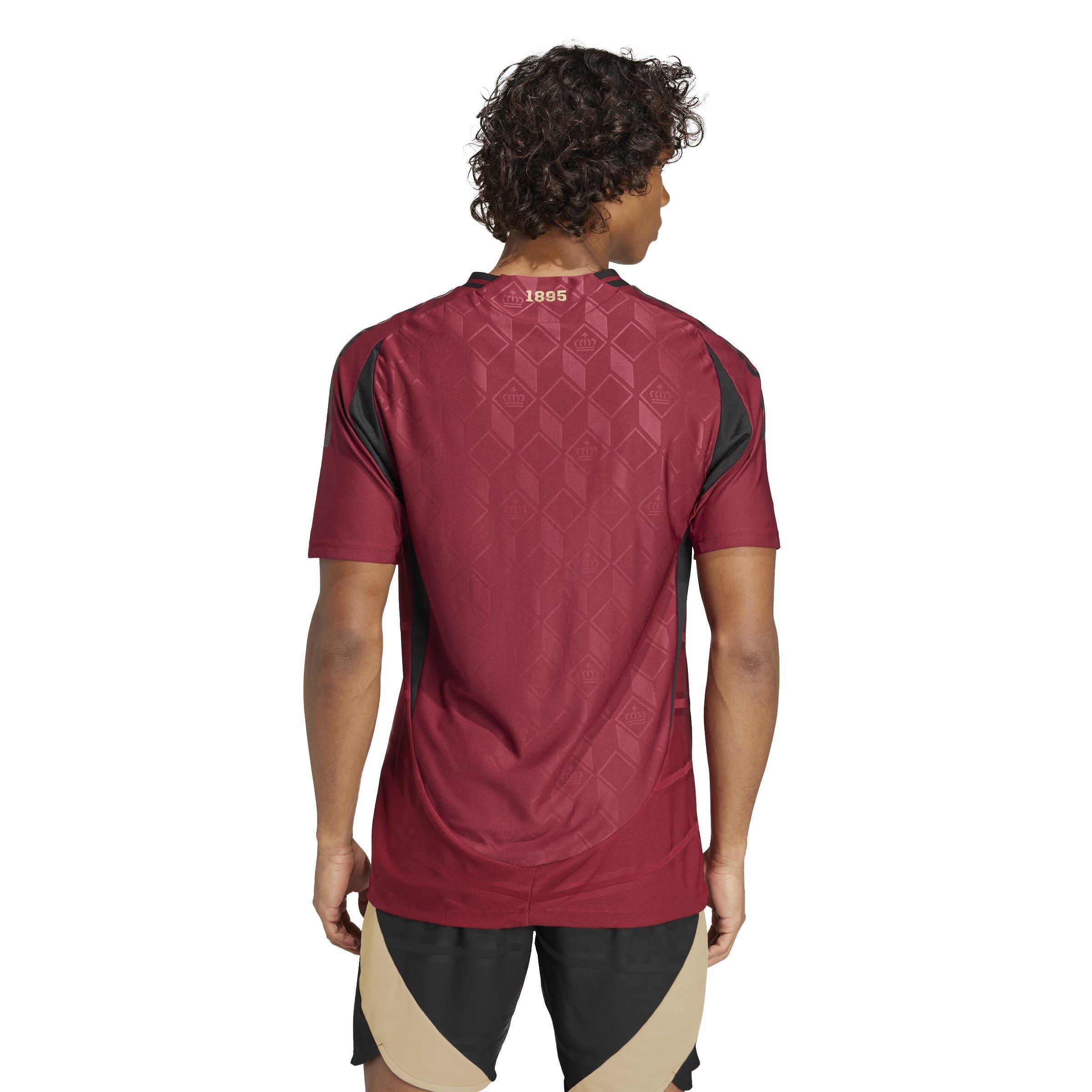 Burgund - adidas - Belgium Authentic Home Shirt 2024 - 4