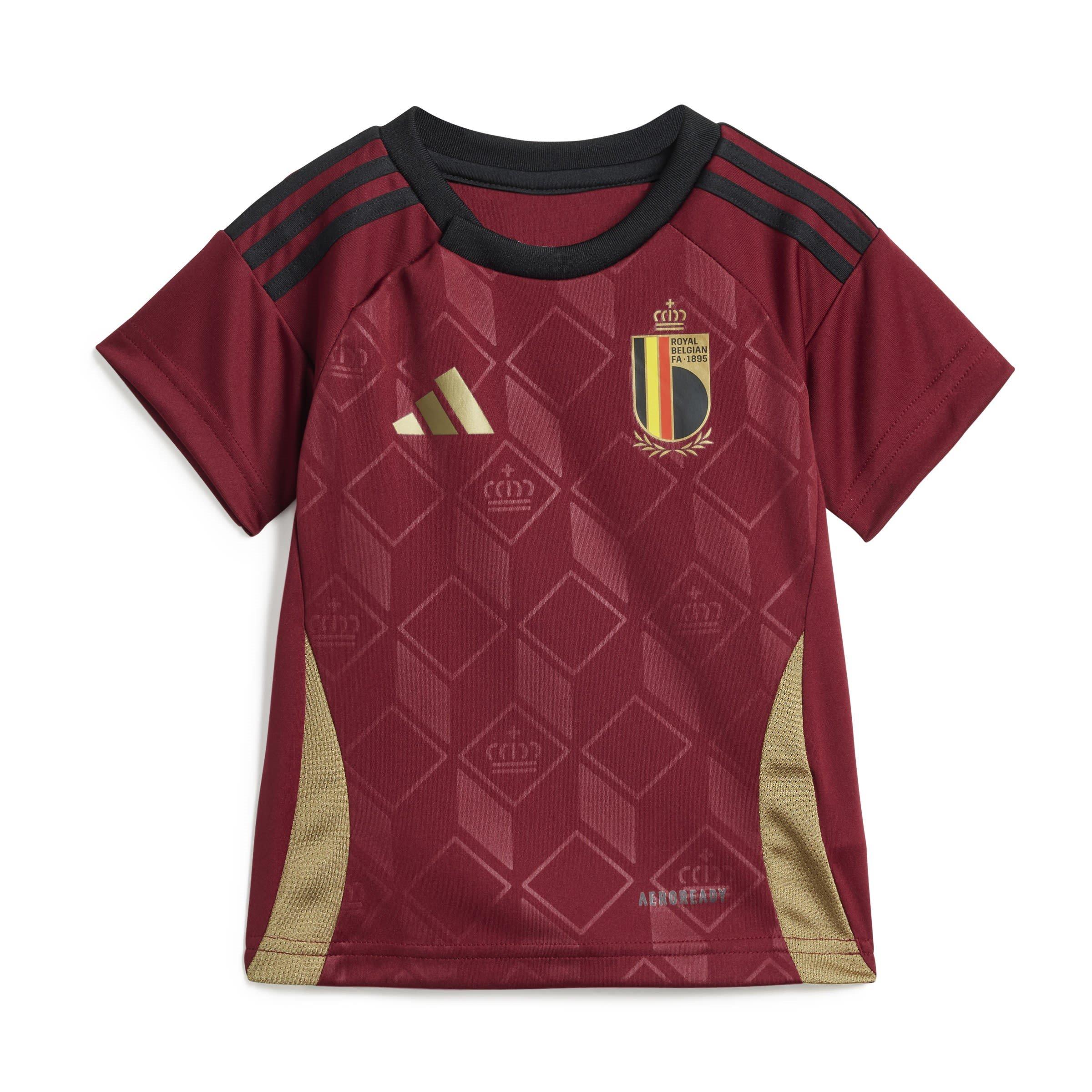 Burgundy - adidas - Belgium Home Babykit 2024 - 2