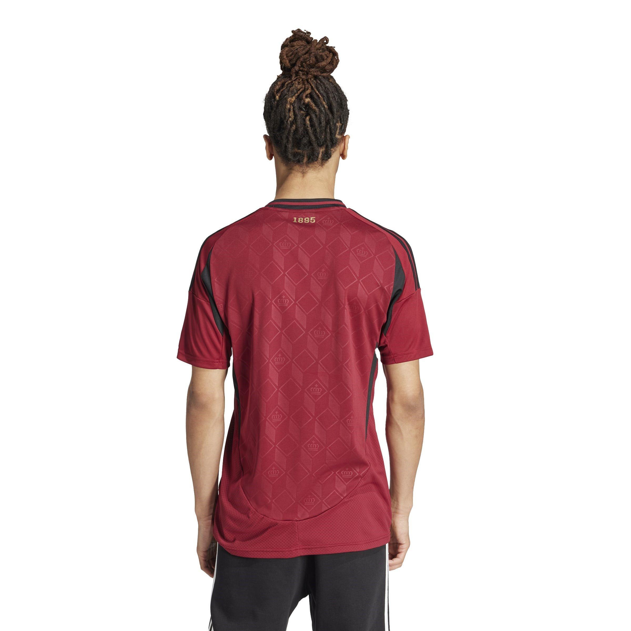 Burgundija - adidas - Belgium Home Shirt 2024 Adults - 4